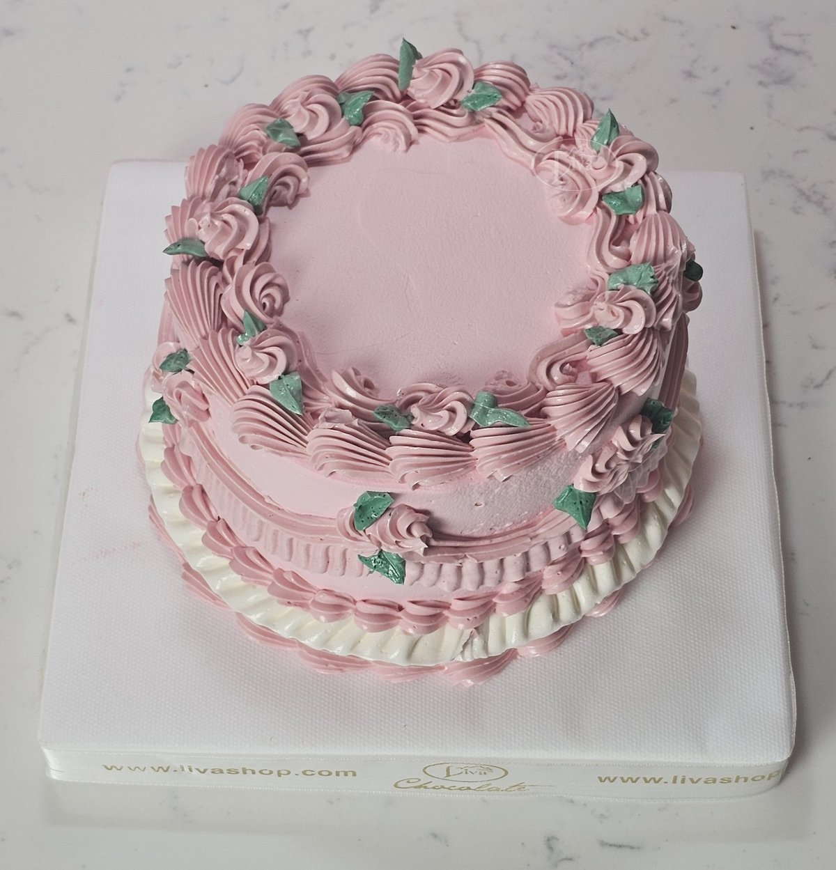 Pembe Dantel Buttercream Özel Pasta