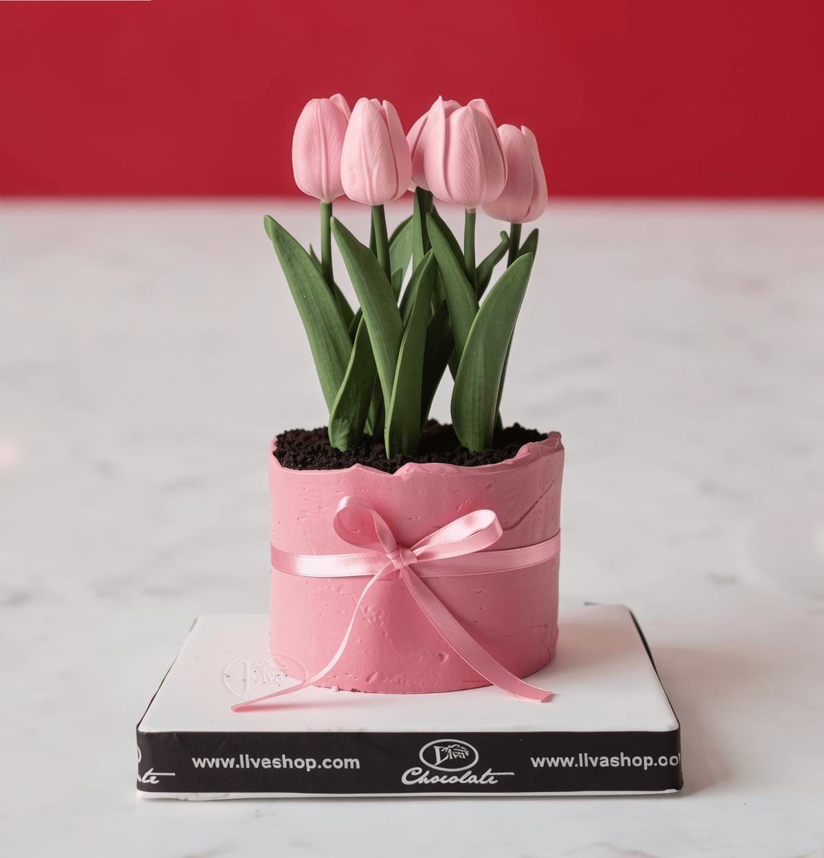 Pembe Lale Bahçesi Özel Pasta