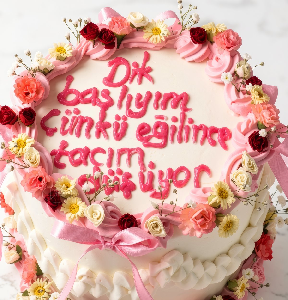 Prenses Ama Asi Yazılı Pasta