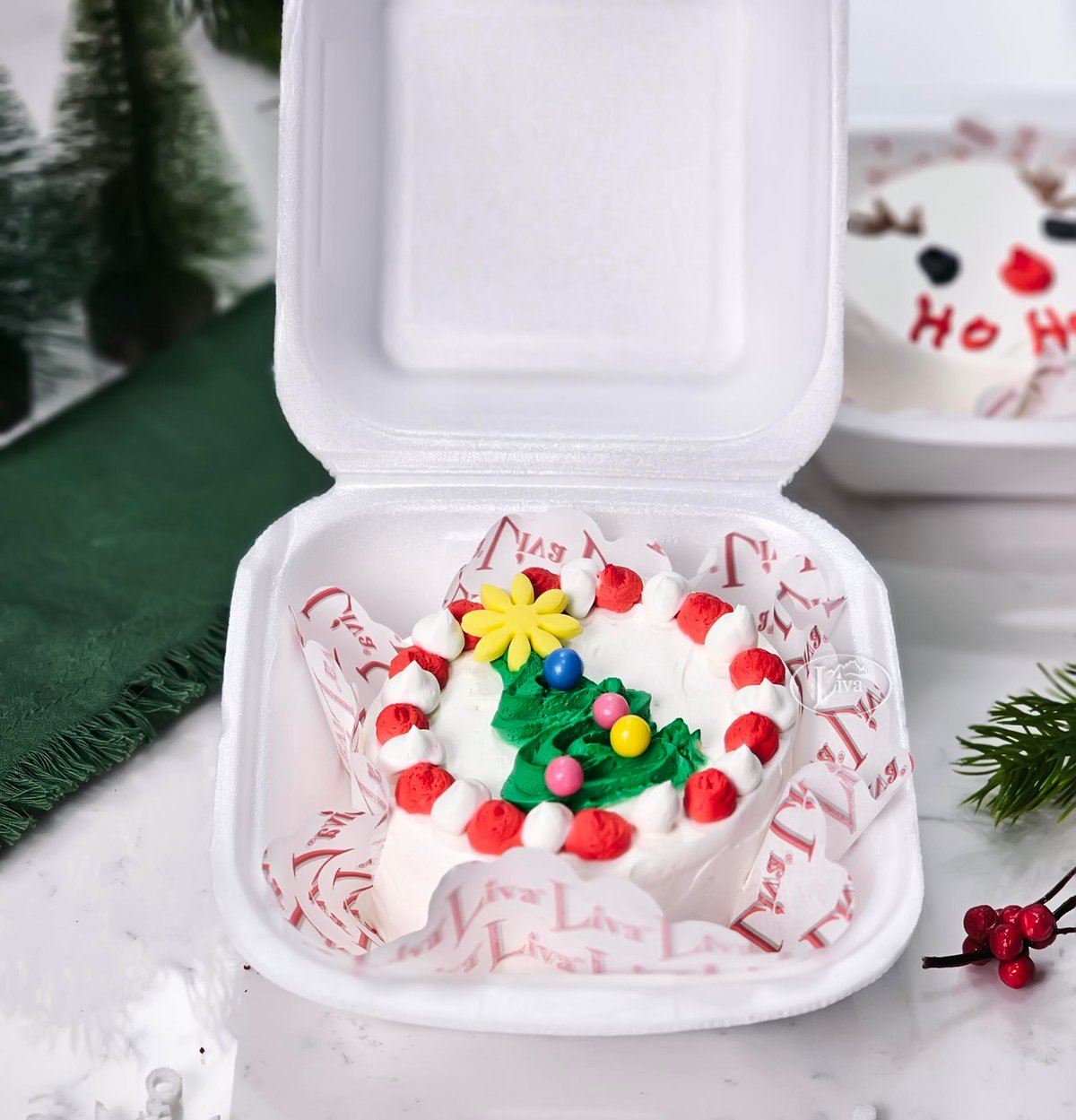Yılbaşı Ağacı Bento Yazılı Adet Pasta