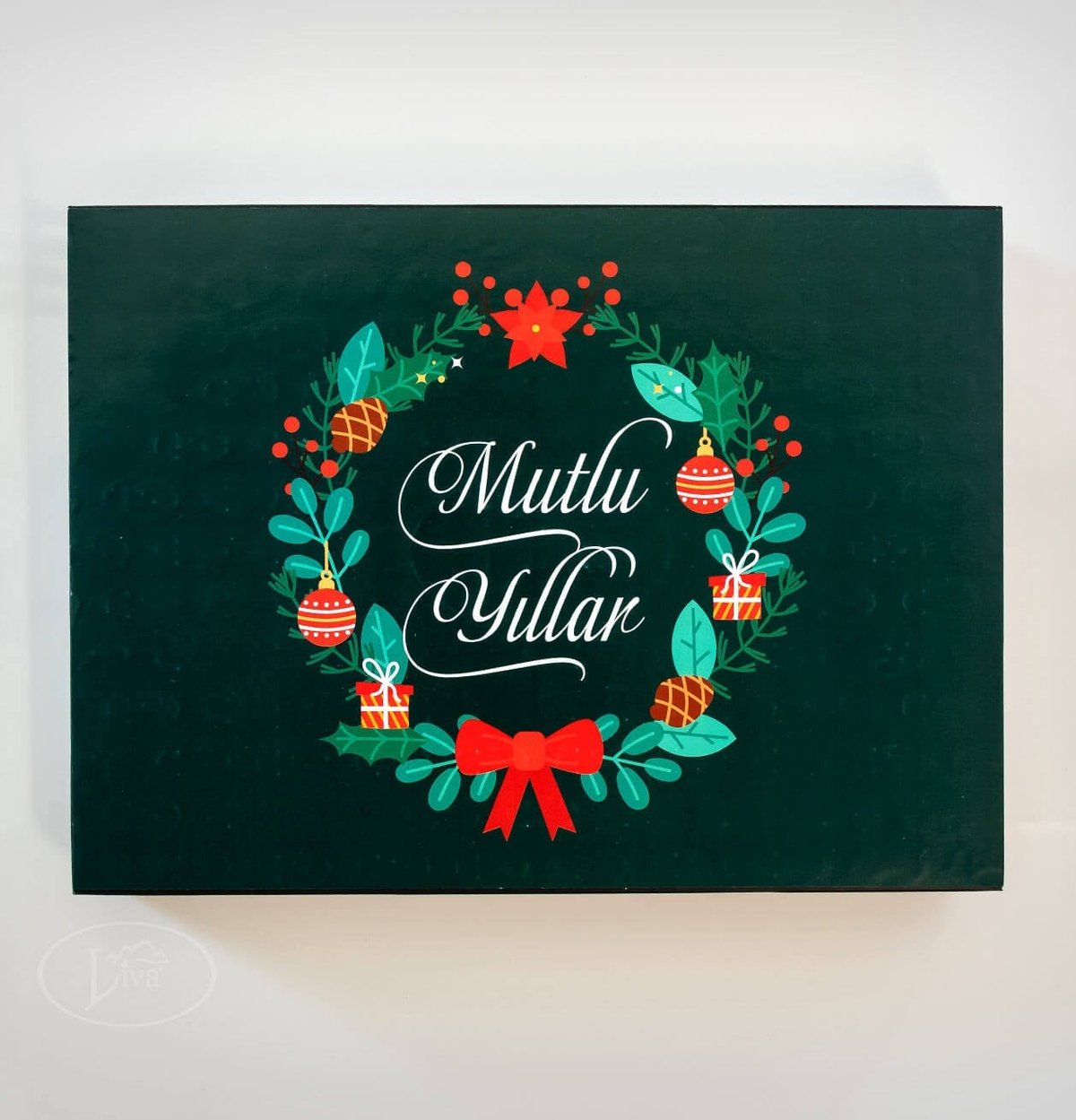 Yılbaşı Yeşil Mutlu Yıllar Sargılı Madlen Çikolata 72'li Paket