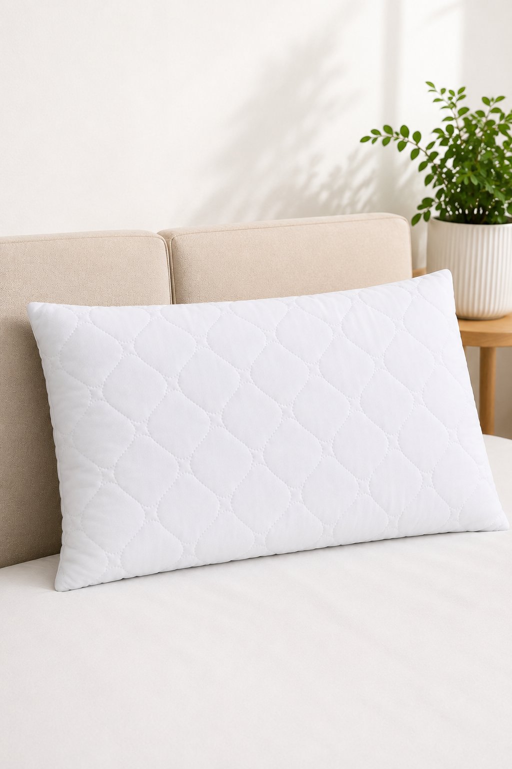 ÇetHome 50x70 cm Kapitone Yastık Koruyucu Fermuarlı