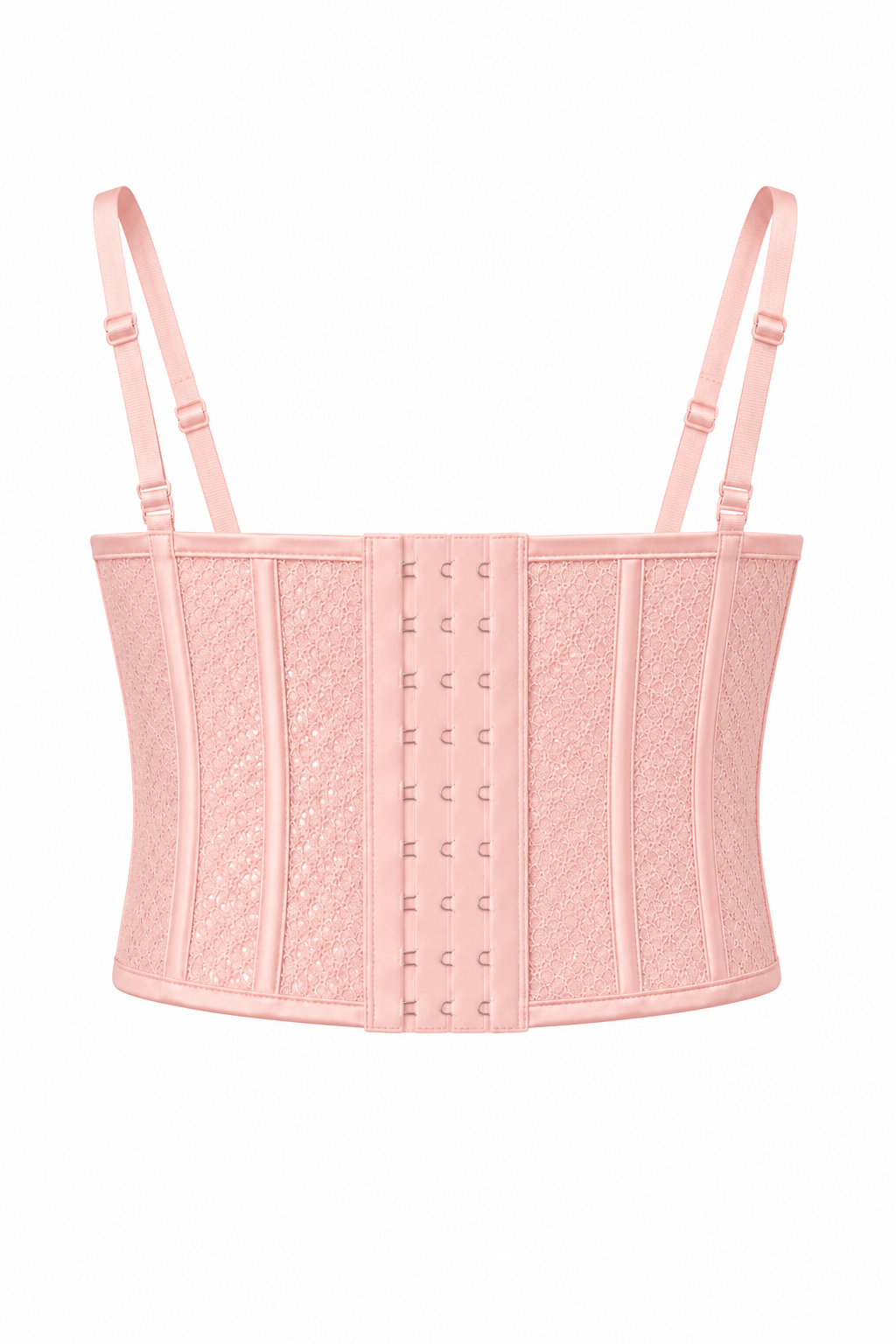 Pembe Renk Pullu Parlak Korse Bustiyer