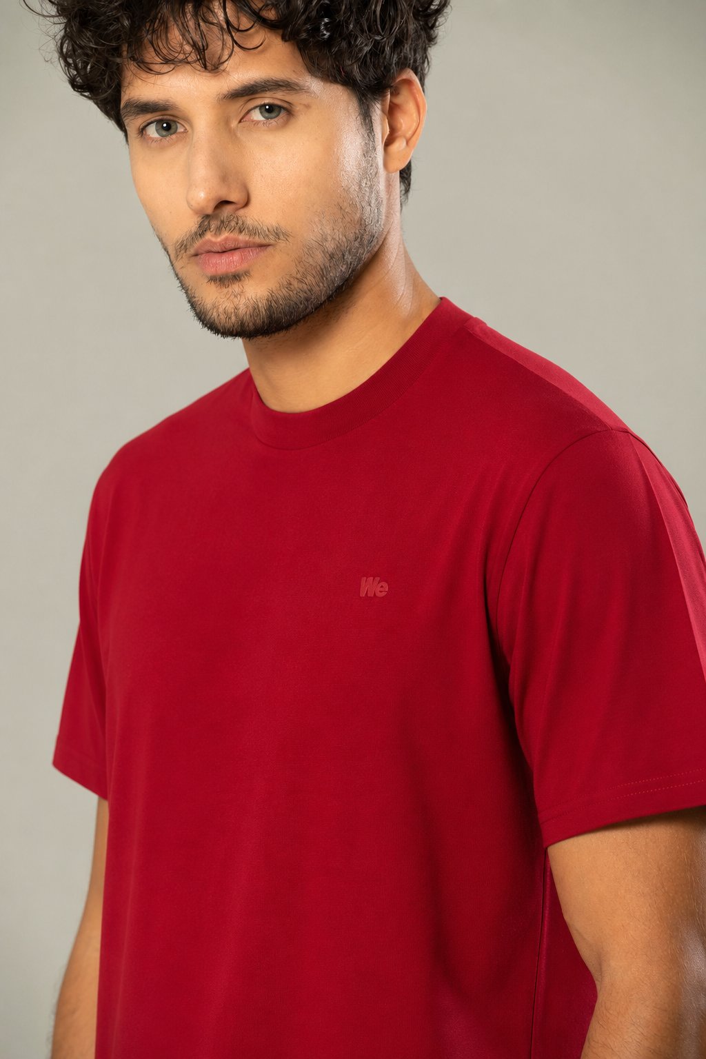 Weweus Bordo Logolu Erkek Modal Basic Tişört 250
