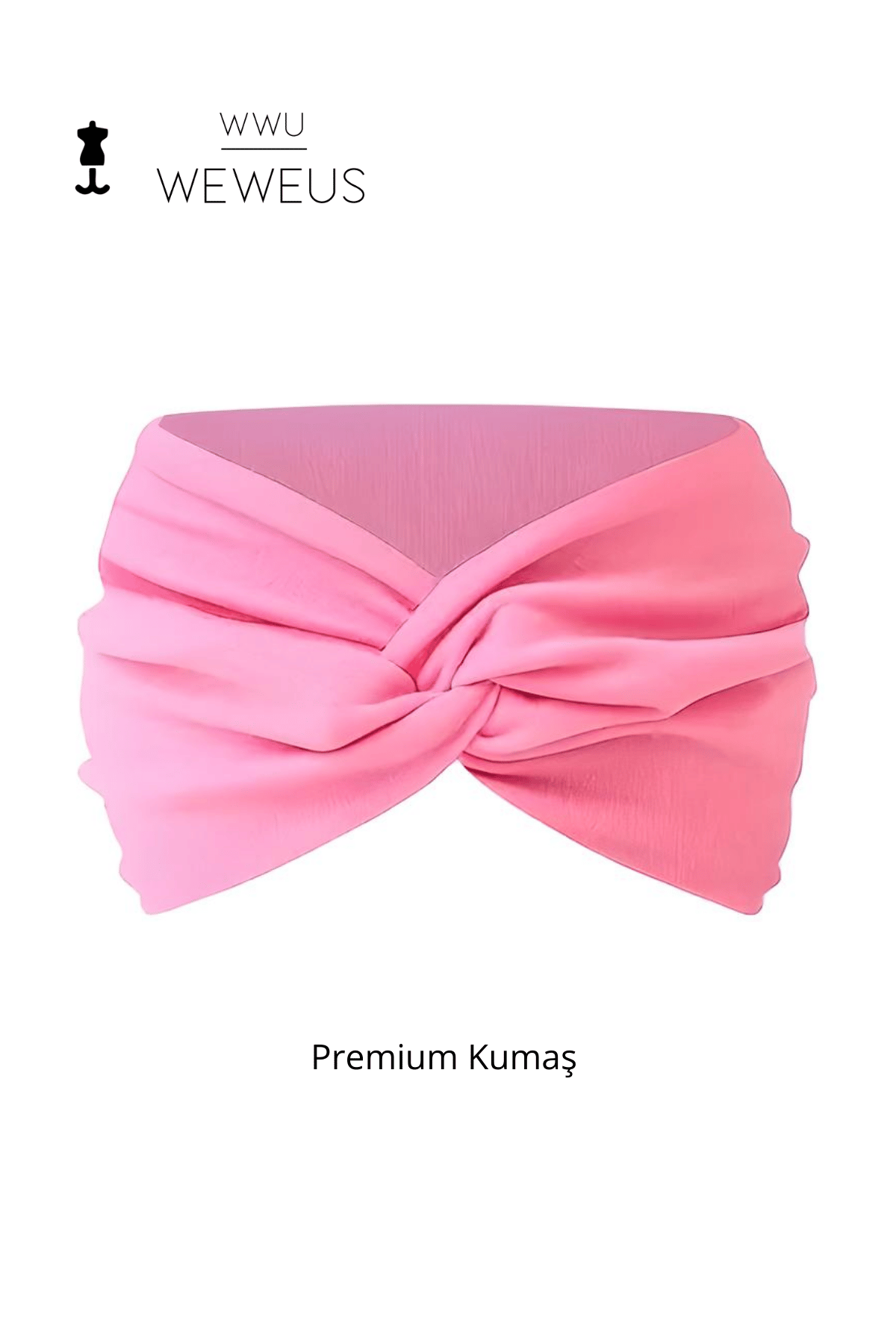 WeWeus Düz Pembe Premium Kadın Saç Bandı
