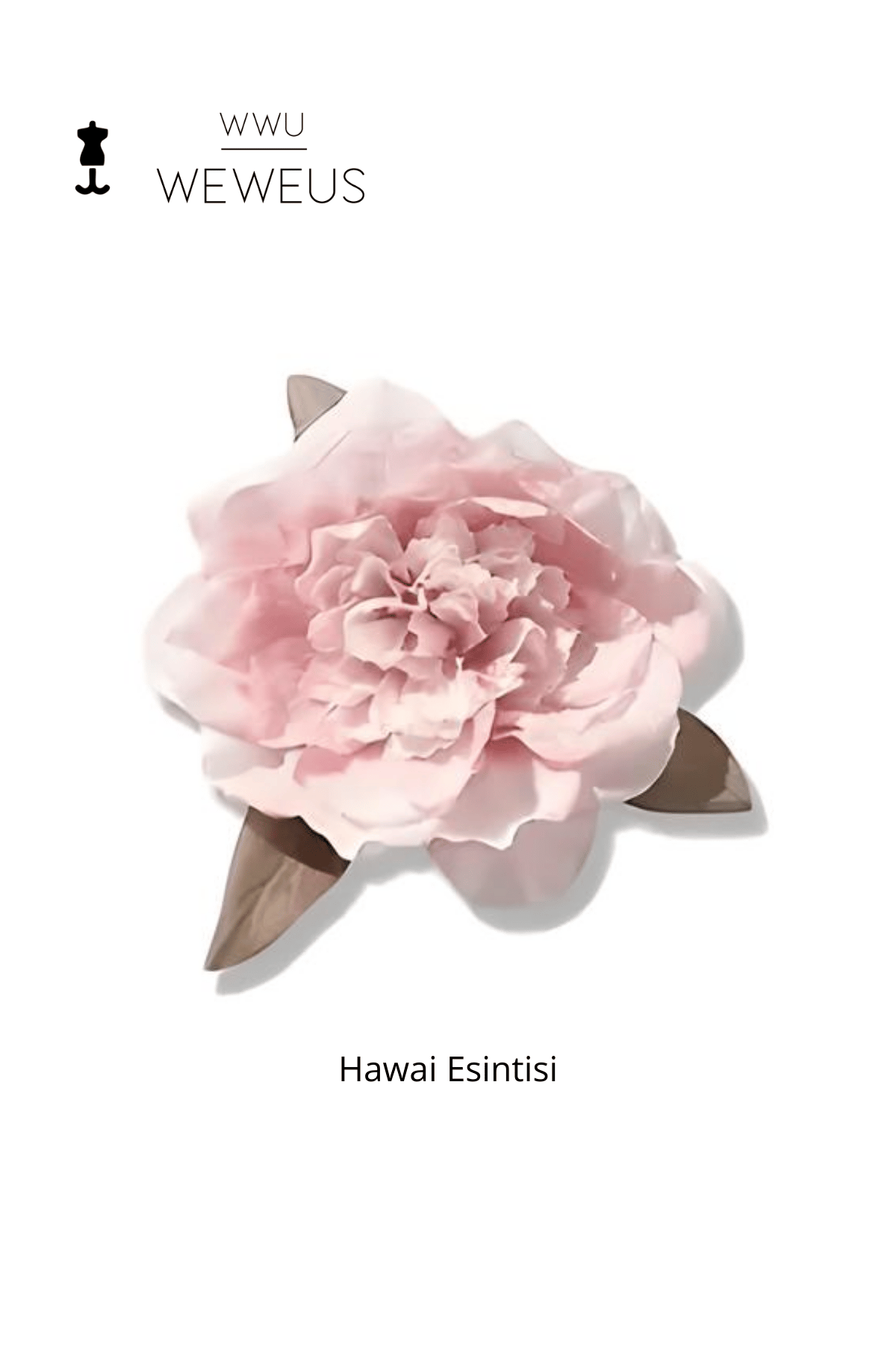 WeWeus Kadın Hawai Stili Toz Pembe Çiçek Premium Toka