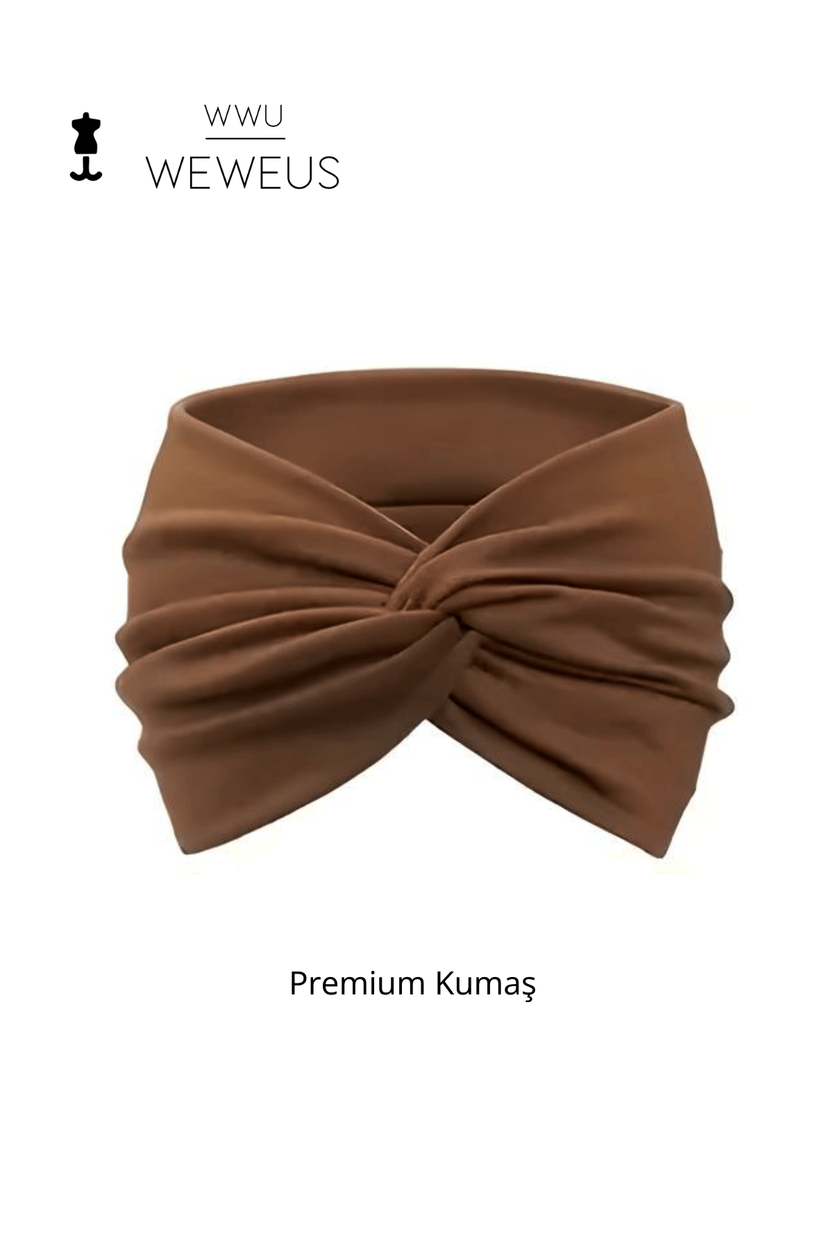 WeWeus KoyuKahve Düz Premium Kadın Saç Bandı