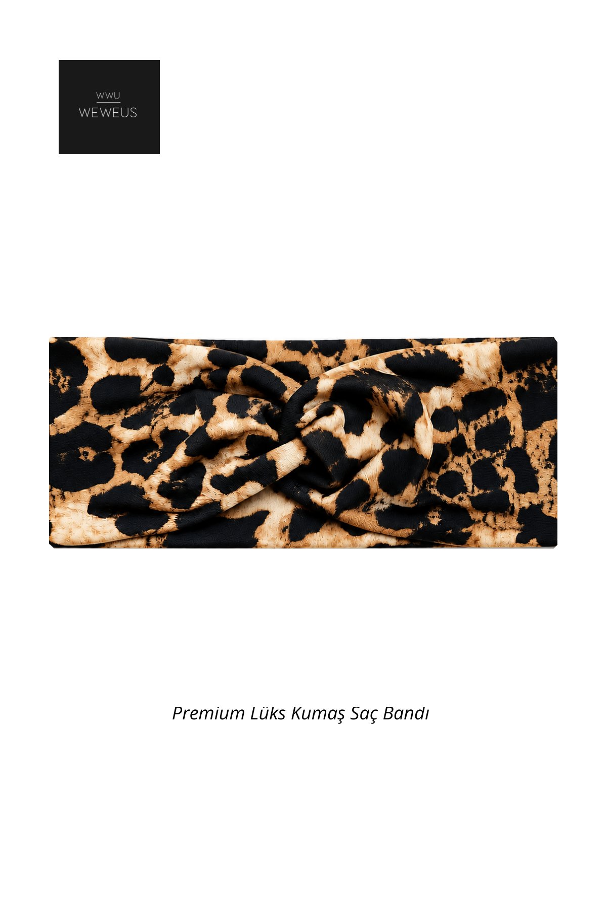 WeWeus Leopar Premium Kadın Dar Saç Bandı
