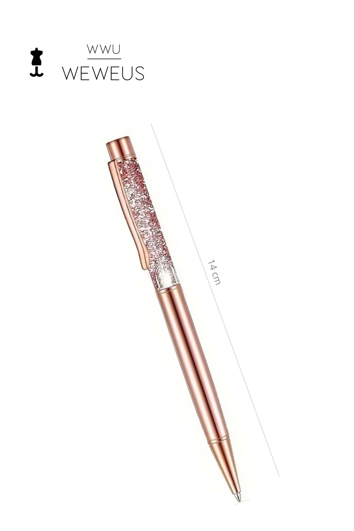WeWeus Rose Bronz Pullu Tasarım Lüks Tükenmez Kalem