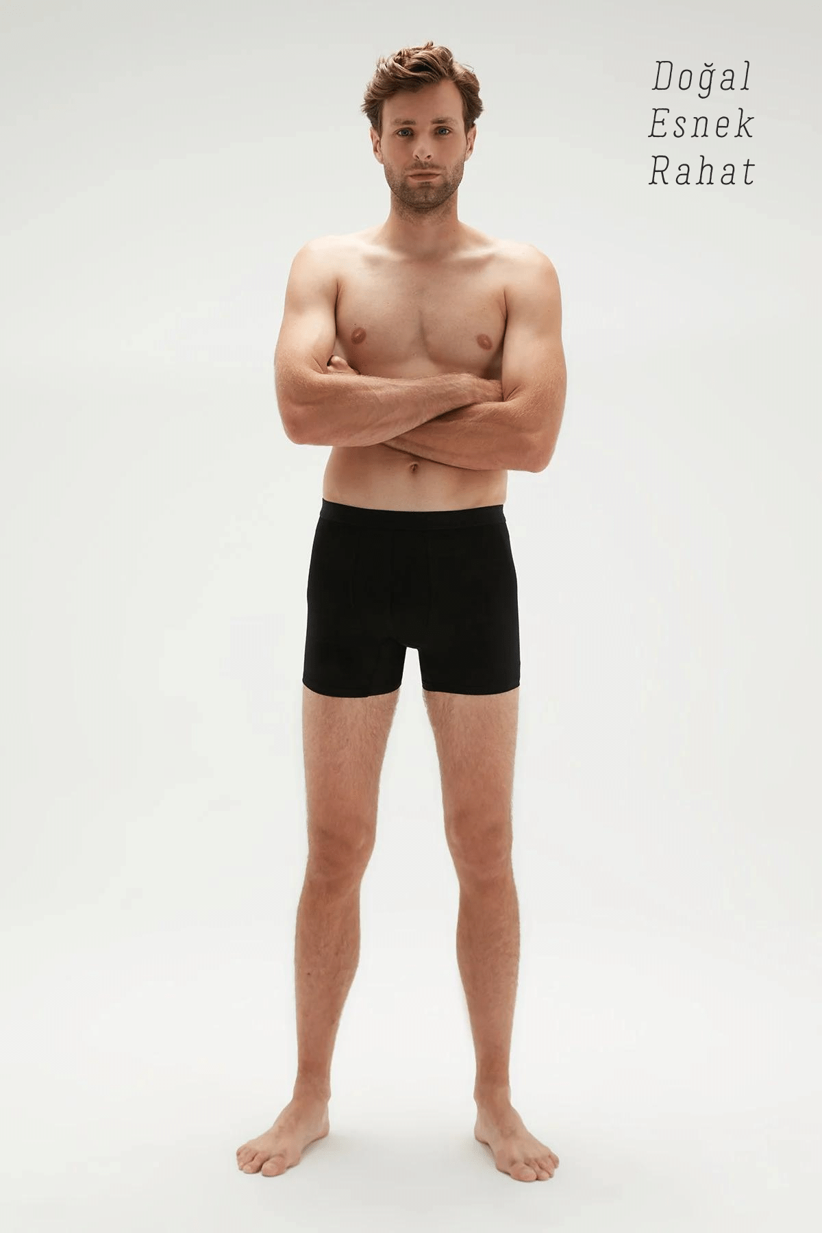 Erdem 3'lü Siyah Erkek Bambu Boxer 1012