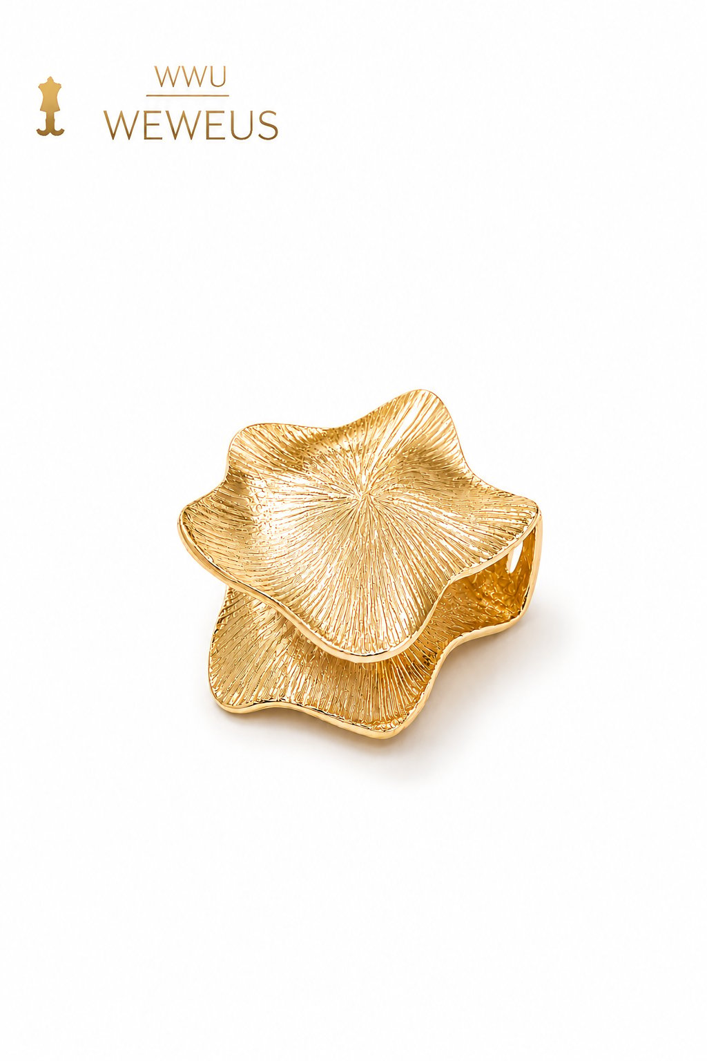 WeWeus Yıldız Gold Parlak Sarı Metal Mini Premium Mandal Toka