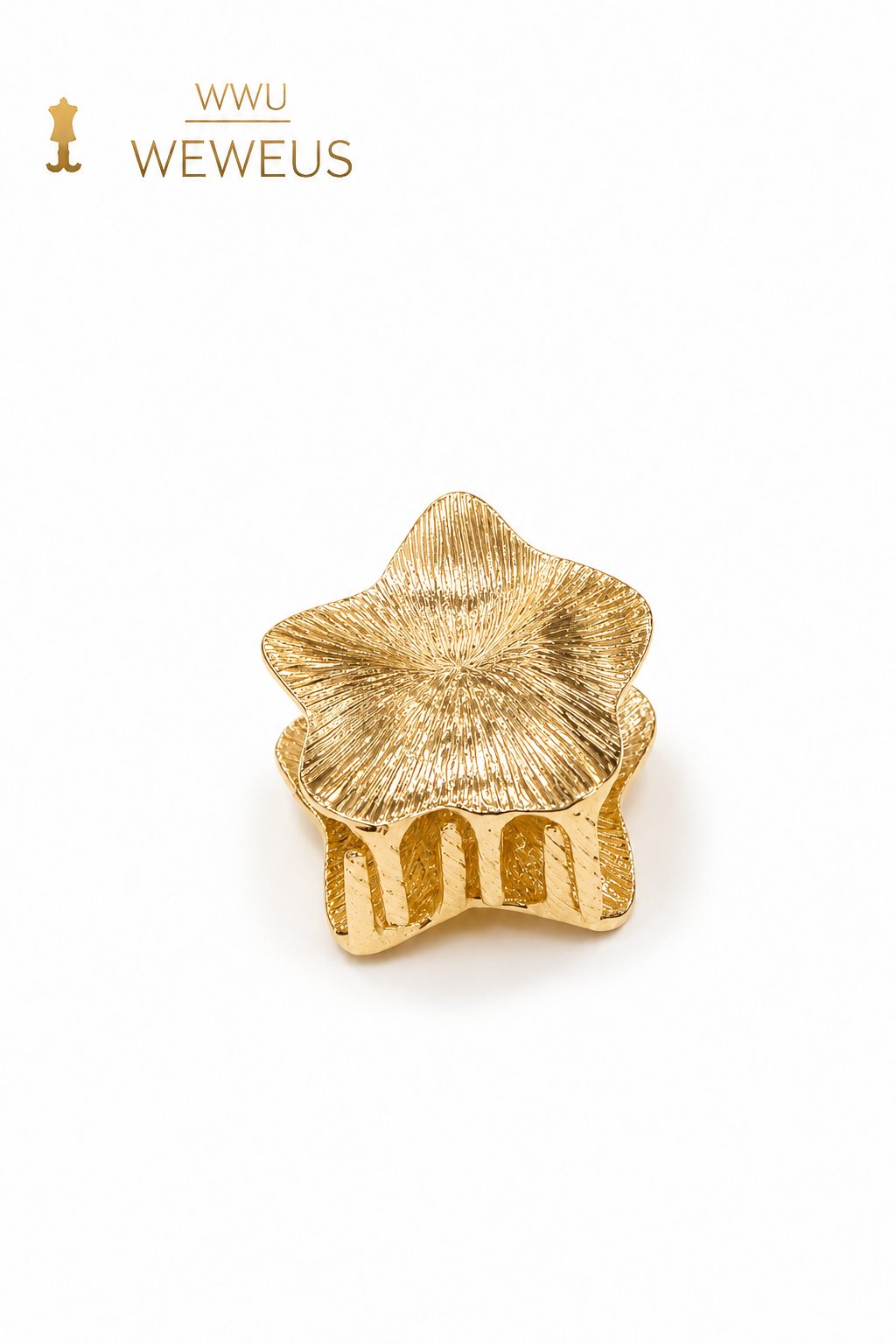 WeWeus Yıldız Gold Parlak Sarı Metal Mini Premium Mandal Toka