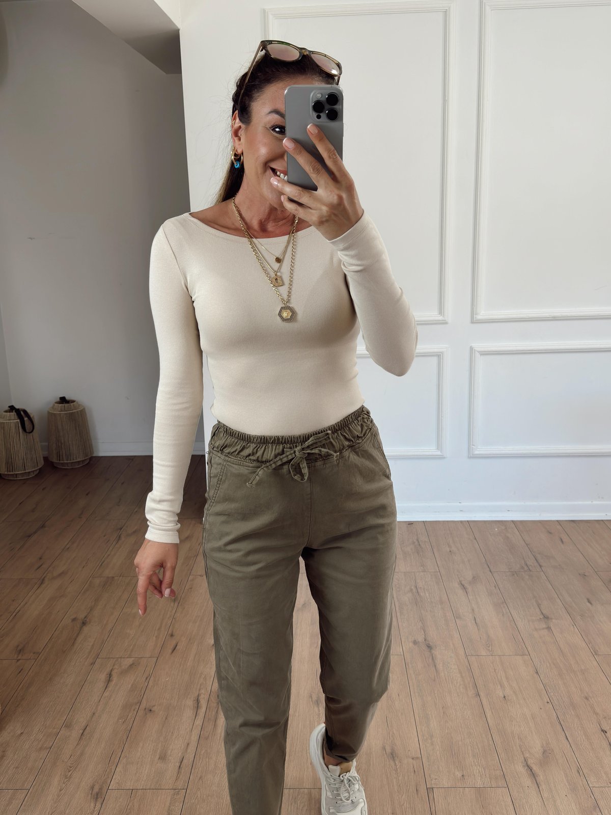 Beli Bağcıklı Jogger Pantolon HAKİ
