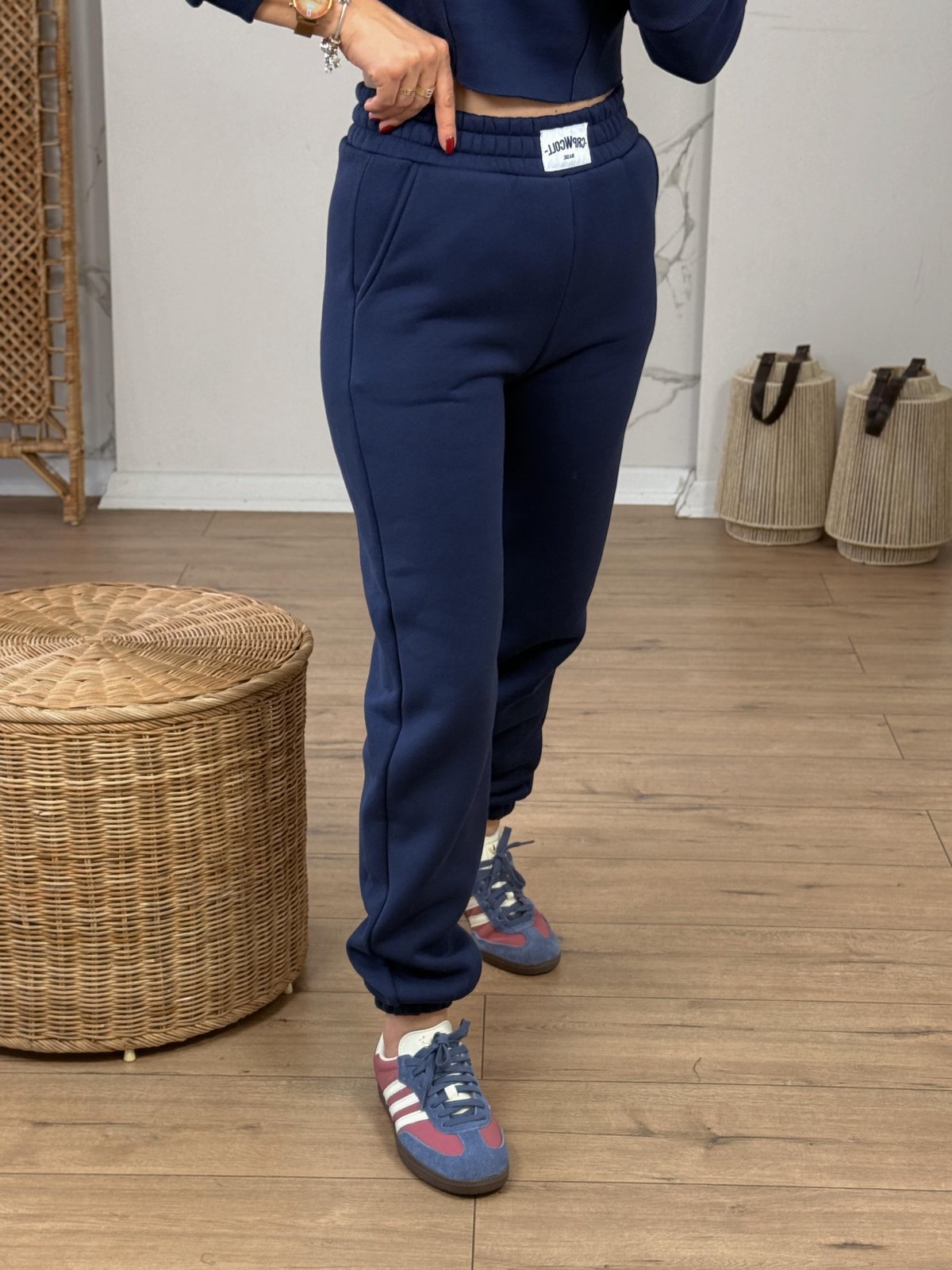 Crop Eşofman İkili Takım LACİVERT