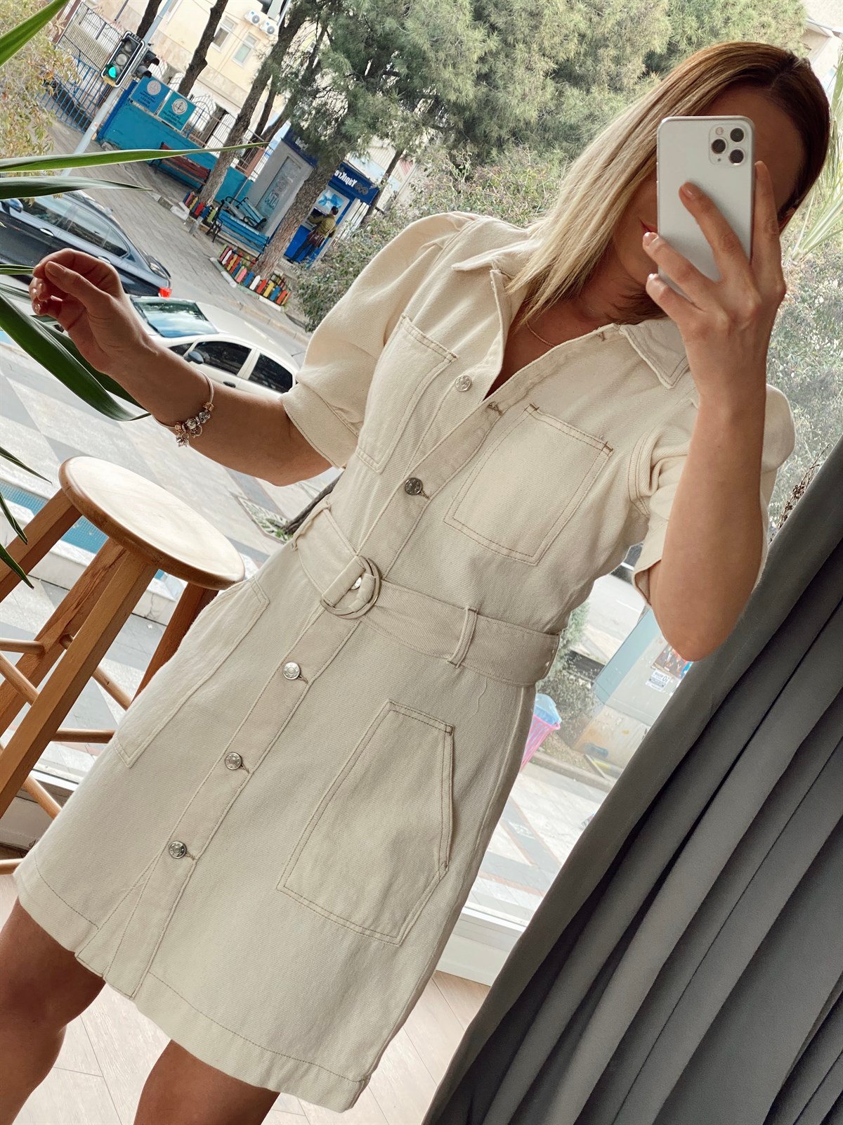 Gabardin Kumaş Elbise