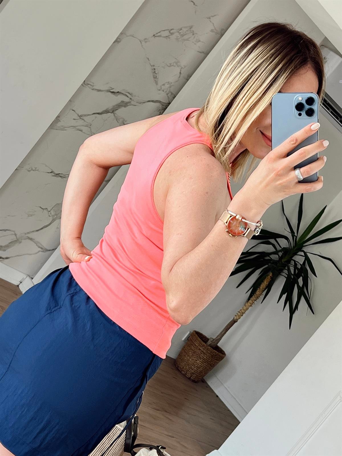 Halter Yaka Tshirt PEMBE
