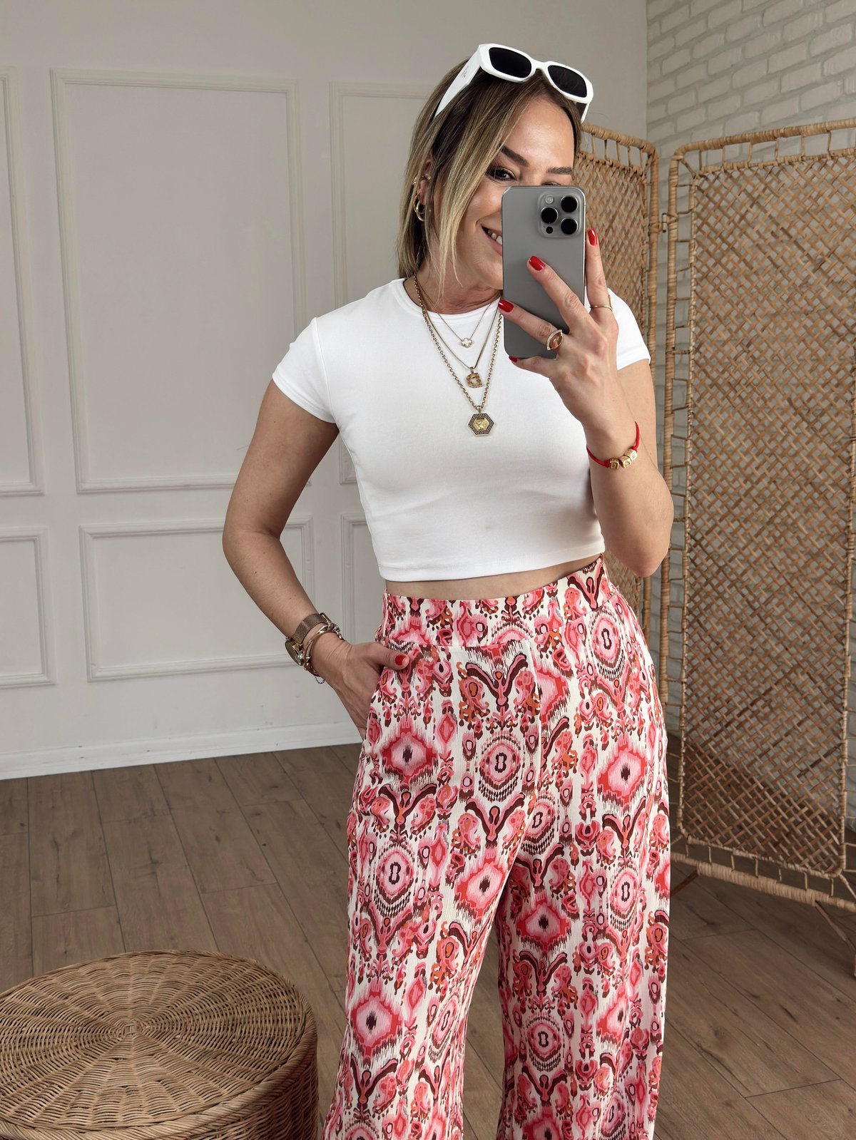 Kısa Kollu Crop BEYAZ