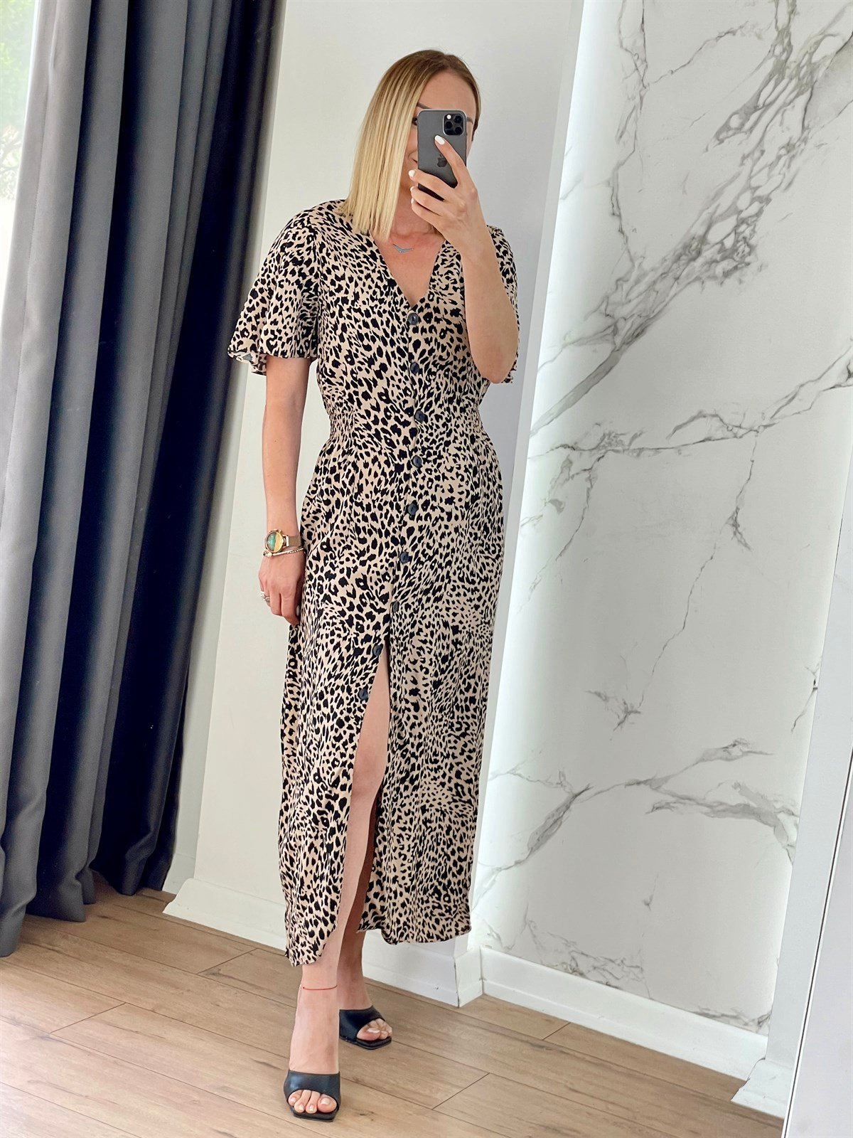 Leopar Desen Elbise
