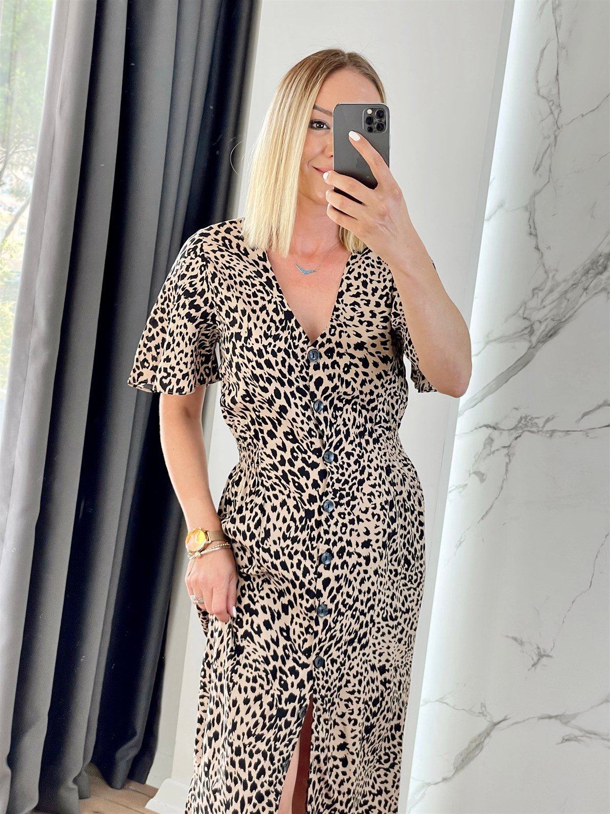 Leopar Desen Elbise