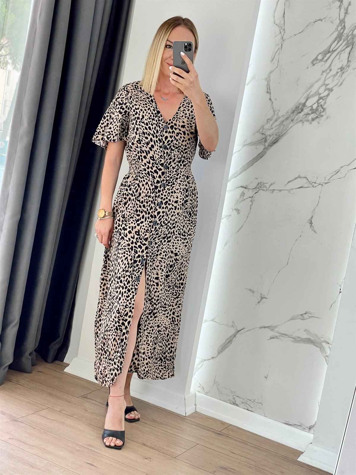 Leopar Desen Elbise