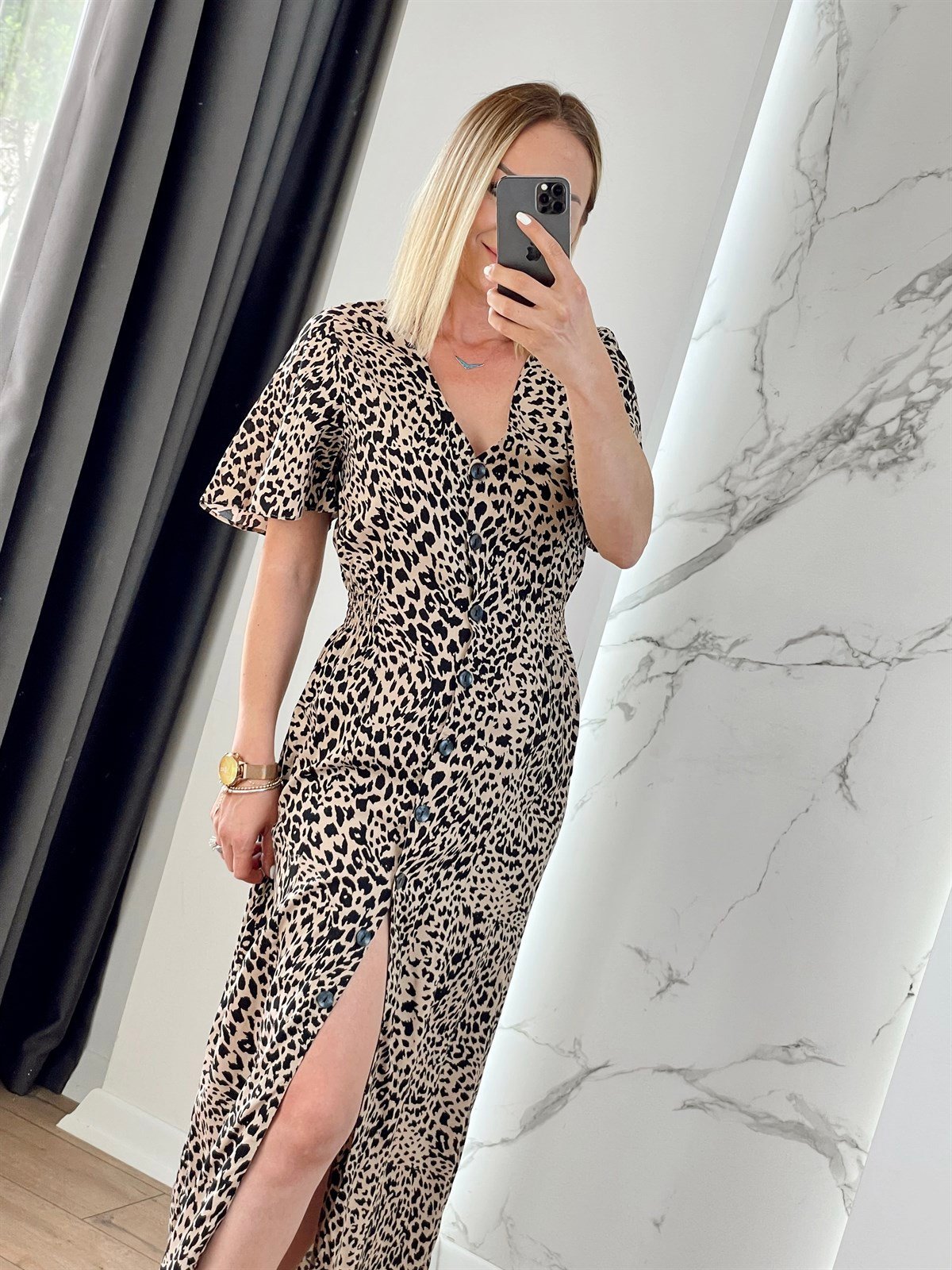 Leopar Desen Elbise