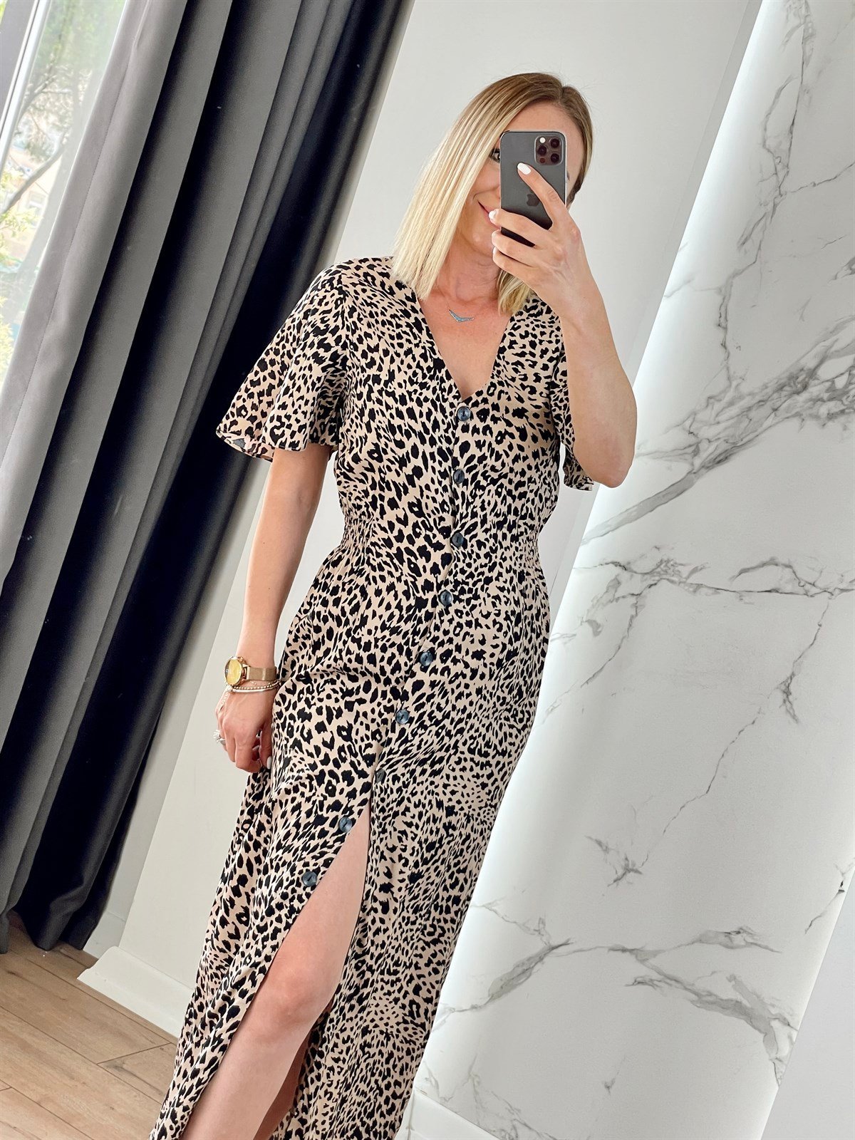 Leopar Desen Elbise