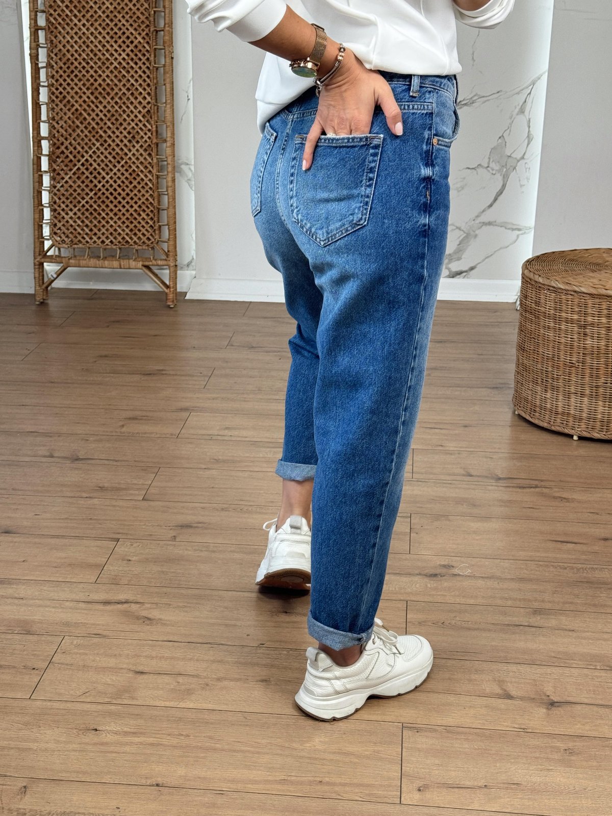 Mom Fit Jean MAVİ
