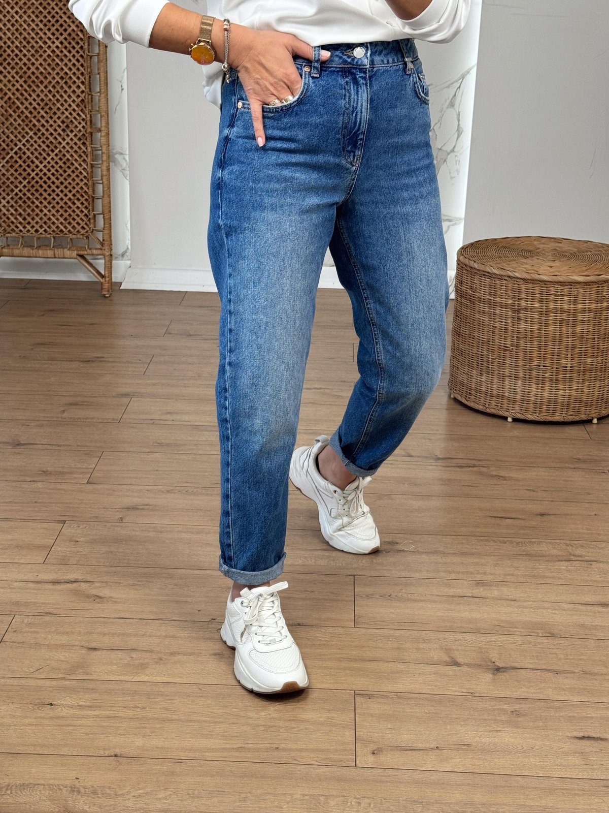 Mom Fit Jean MAVİ