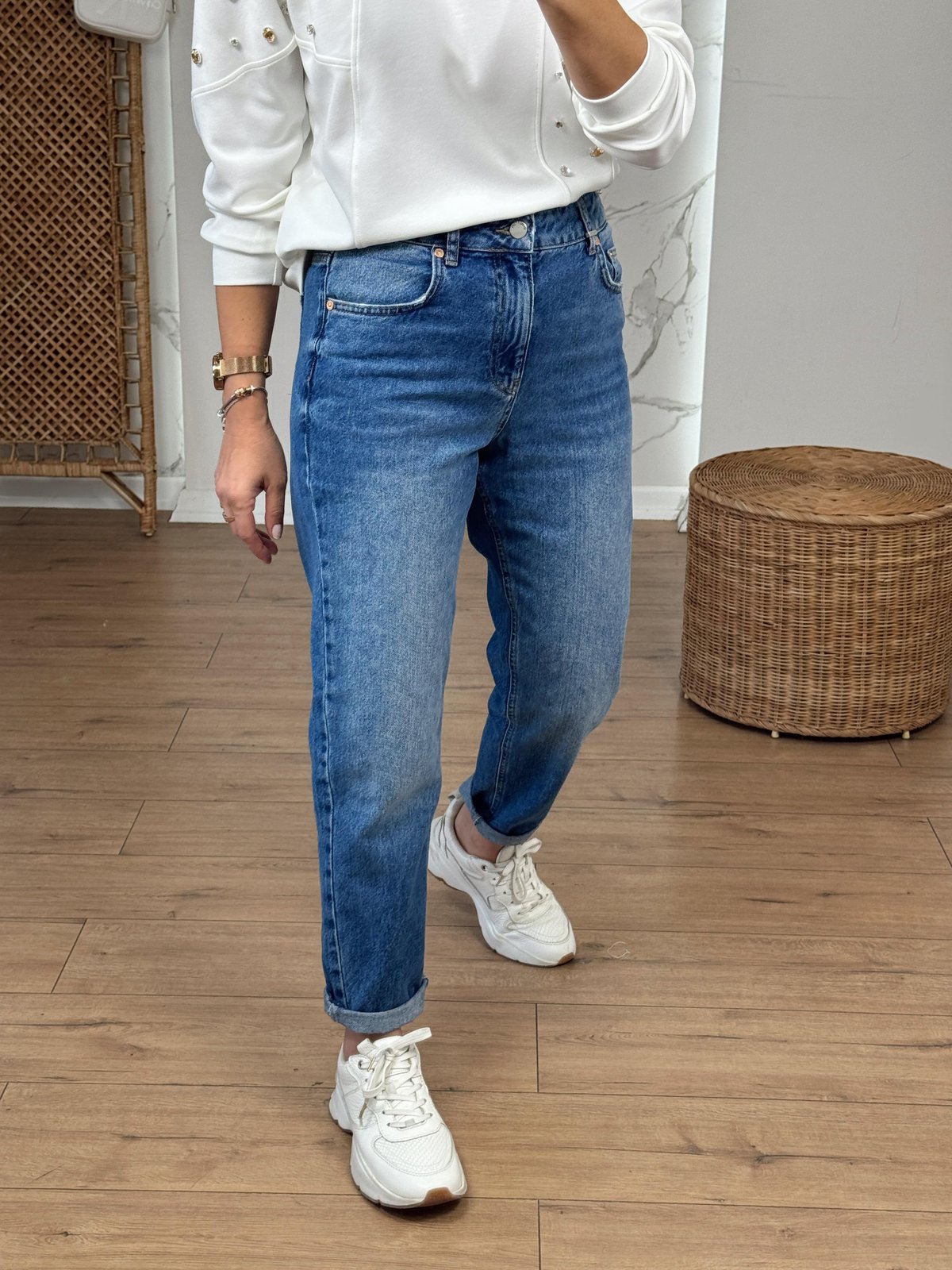 Mom Fit Jean MAVİ