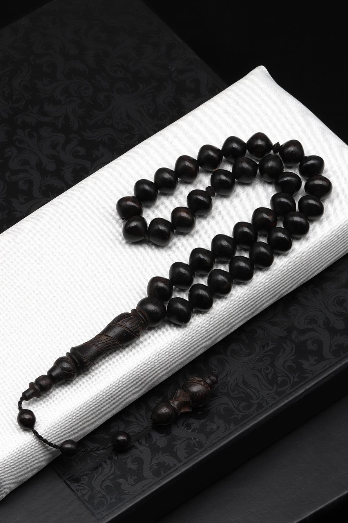 Abanoz Ağacı Tesbih 9 x 10 mm İstanbul Kesim