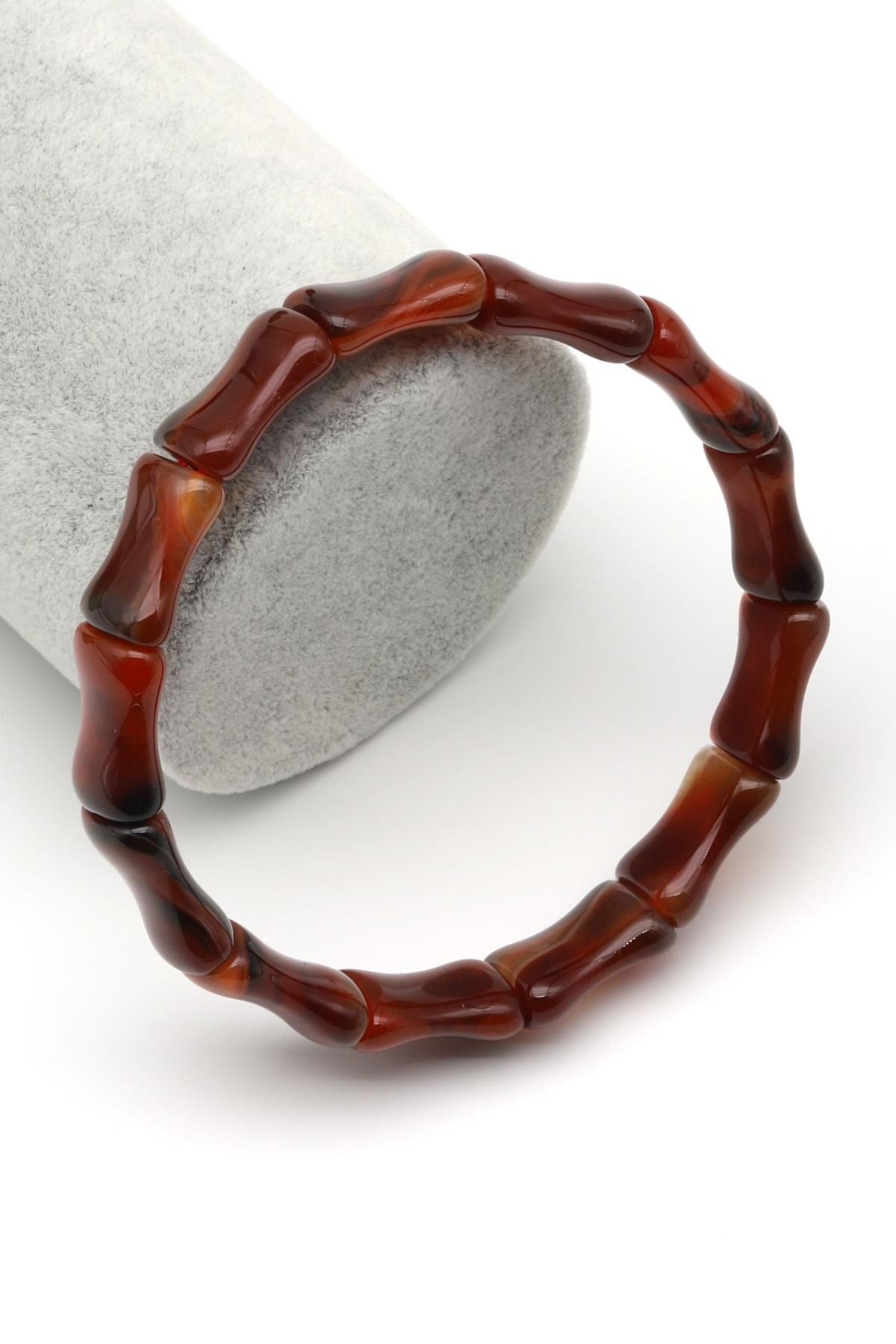 Akik Doğal Taş Bileklik 10 x 16 mm Özel Kesim
