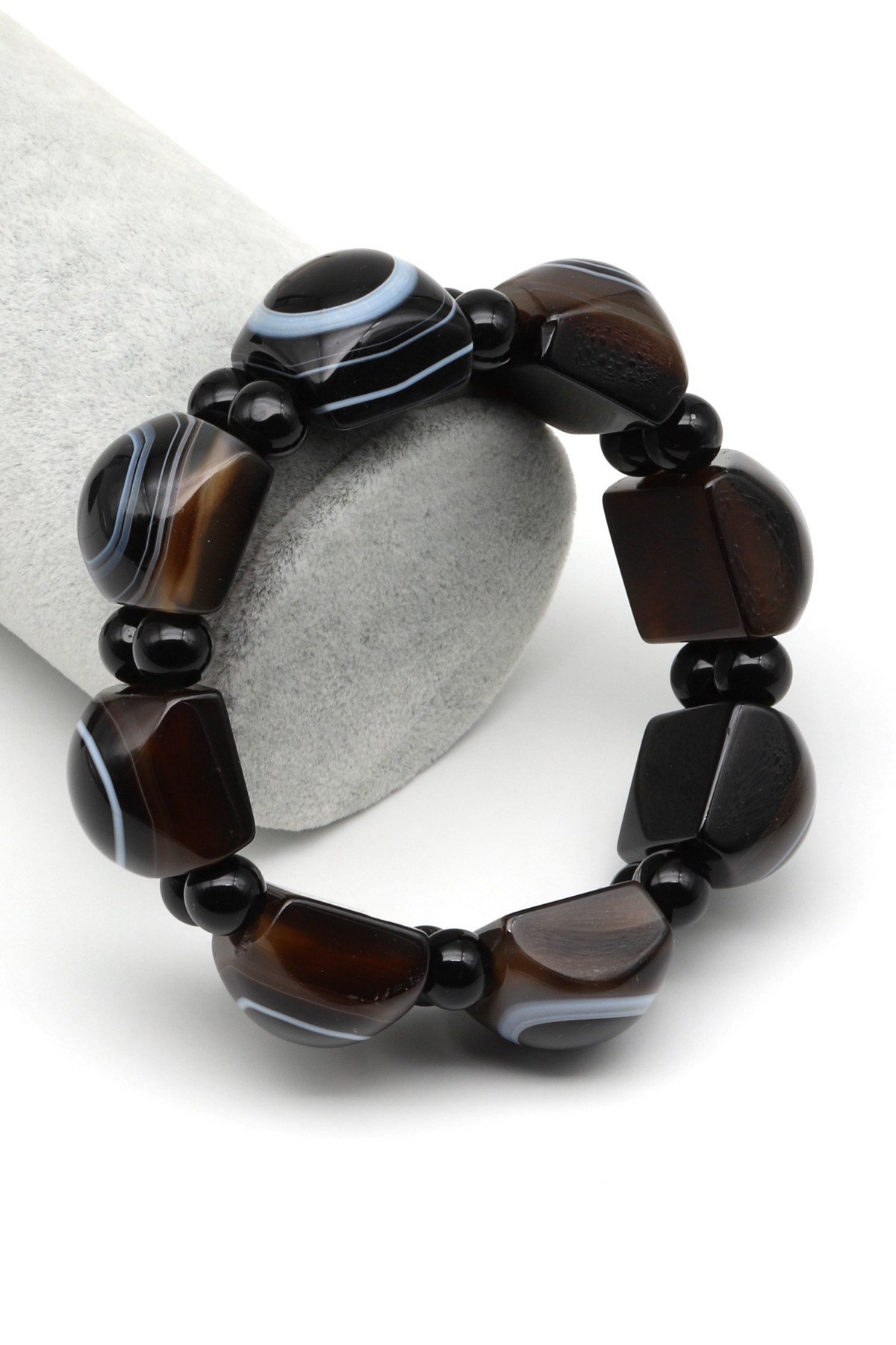 Akik Doğal Taş Bileklik 20 x 20 mm Özel Kesim - BLK-2290