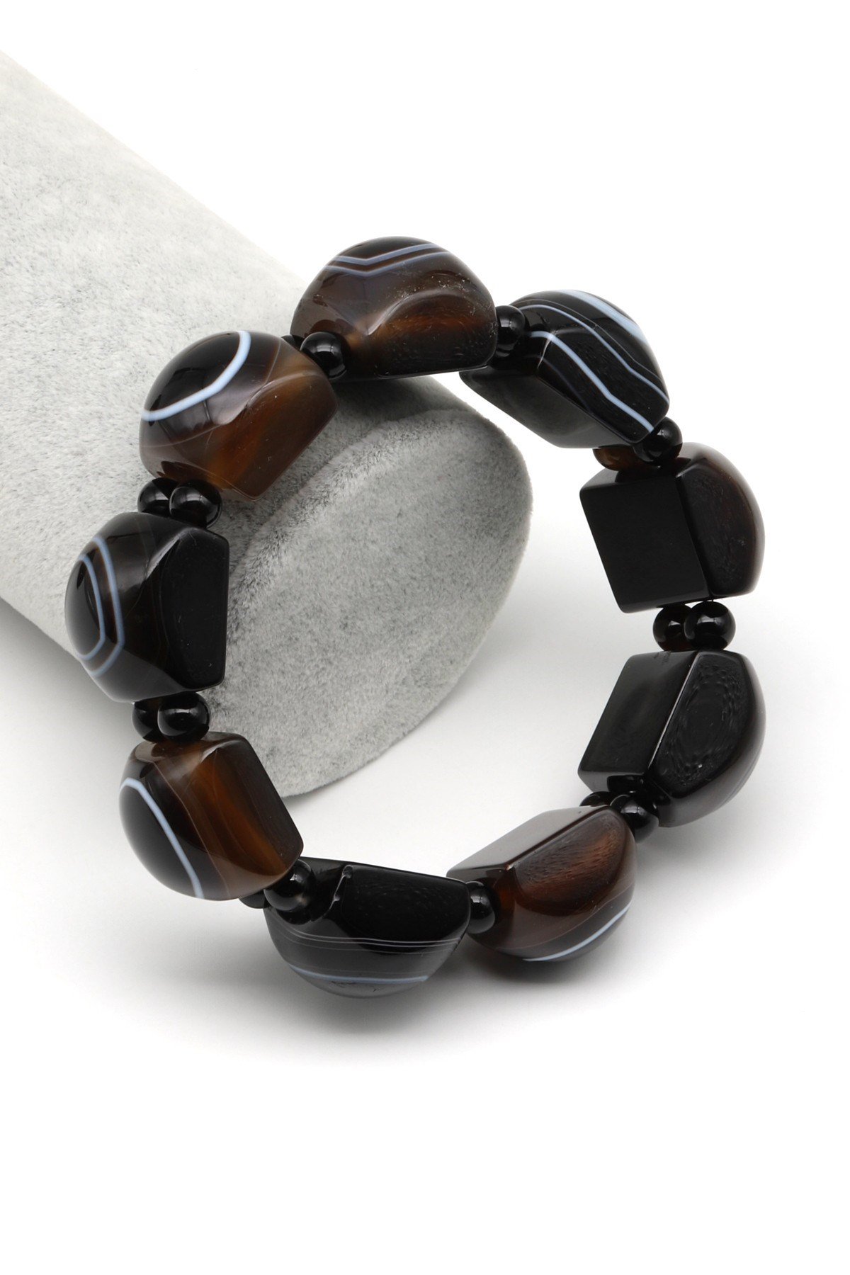 Akik Doğal Taş Bileklik 20 x 20 mm Özel Kesim - BLK-2289