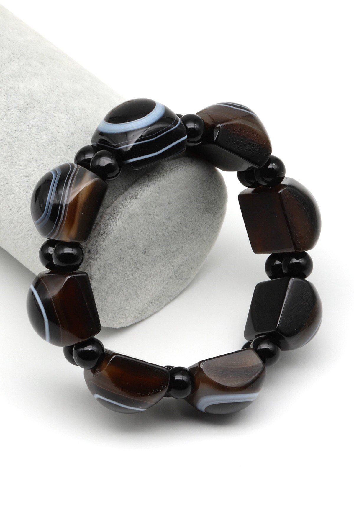 Akik Doğal Taş Bileklik 20 x 20 mm Özel Kesim - BLK-2290