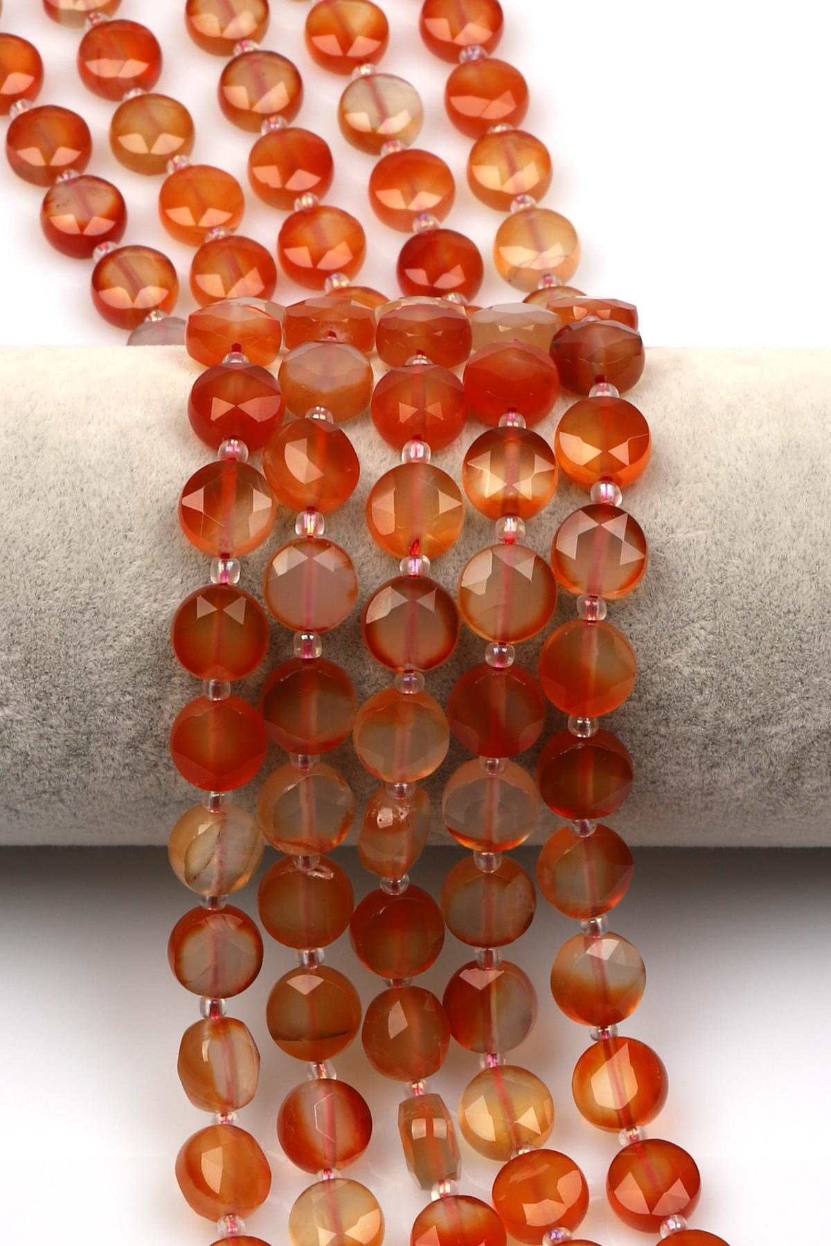 Akik Doğal Taş Dizi 5 x 10 mm Yassı Kesim