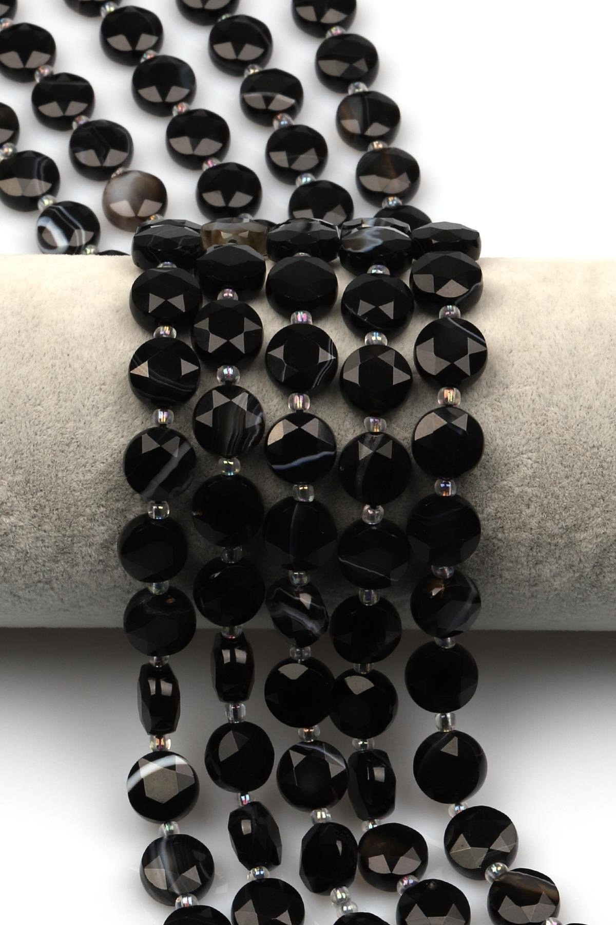 Akik Doğal Taş Dizi 5 x 10 mm Yassı Kesim