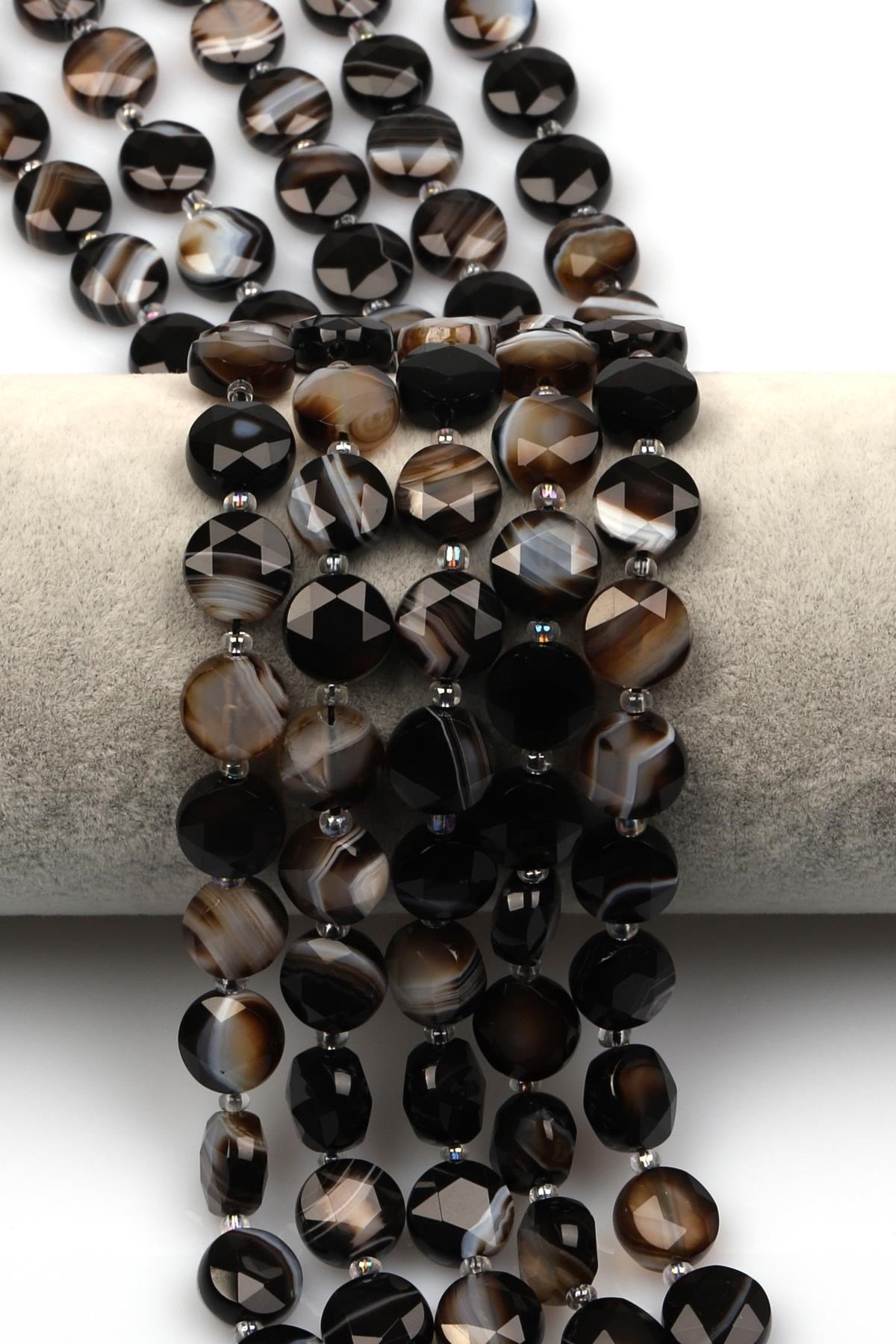 Akik Doğal Taş Dizi 5 x 10 mm Yassı Kesim