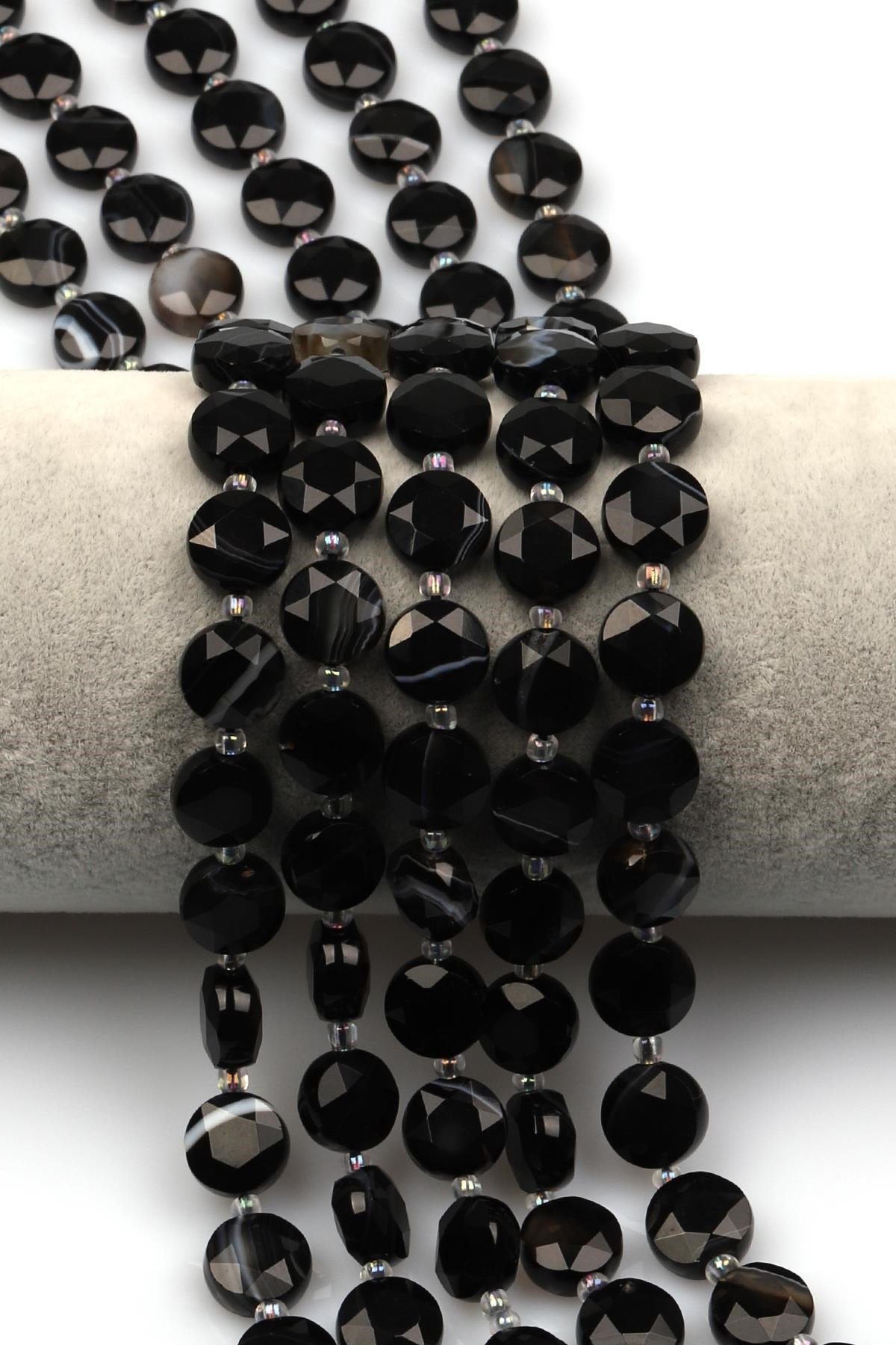 Akik Doğal Taş Dizi 5 x 10 mm Yassı Kesim