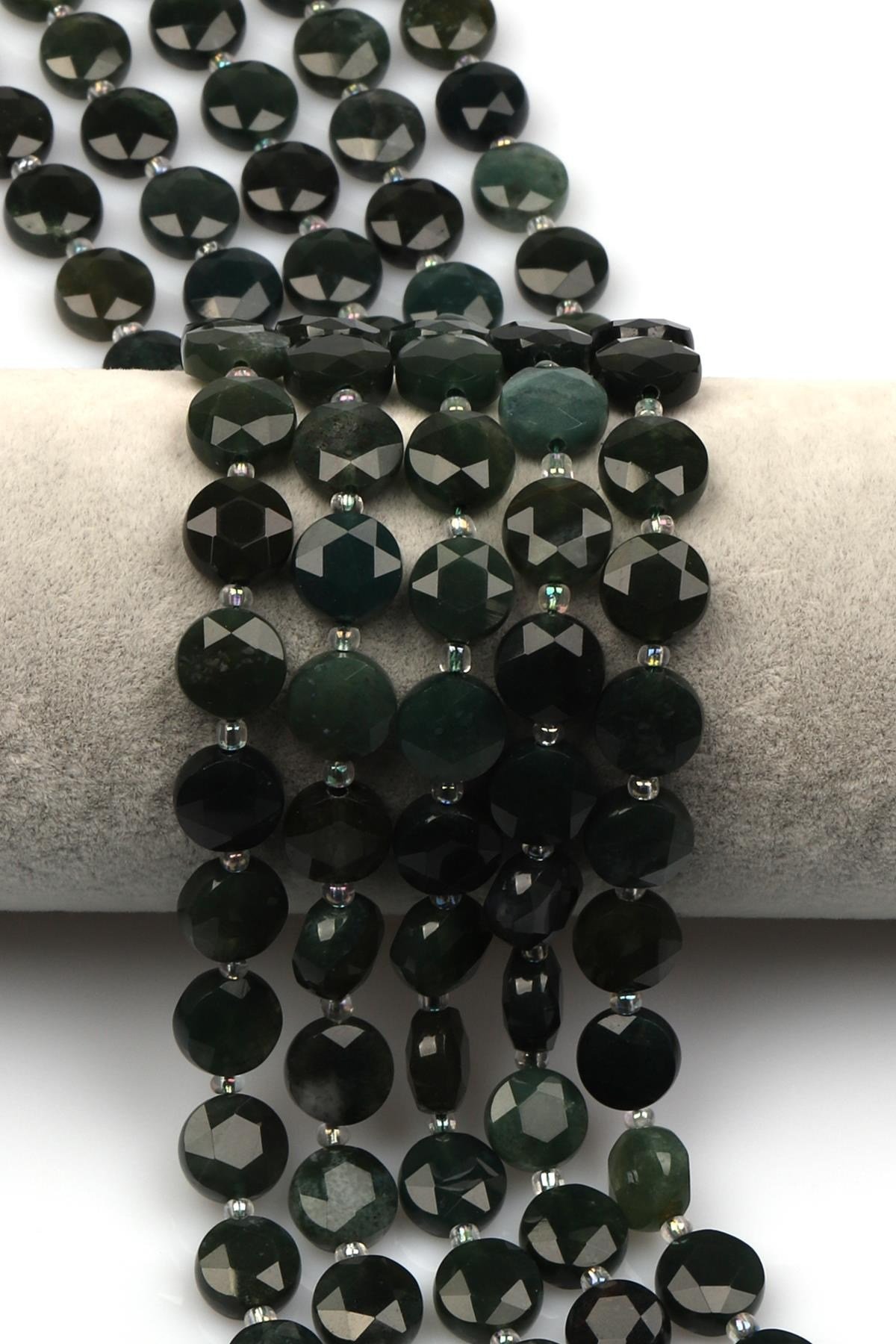 Akik Doğal Taş Dizi 5 x 10 mm Yassı Kesim