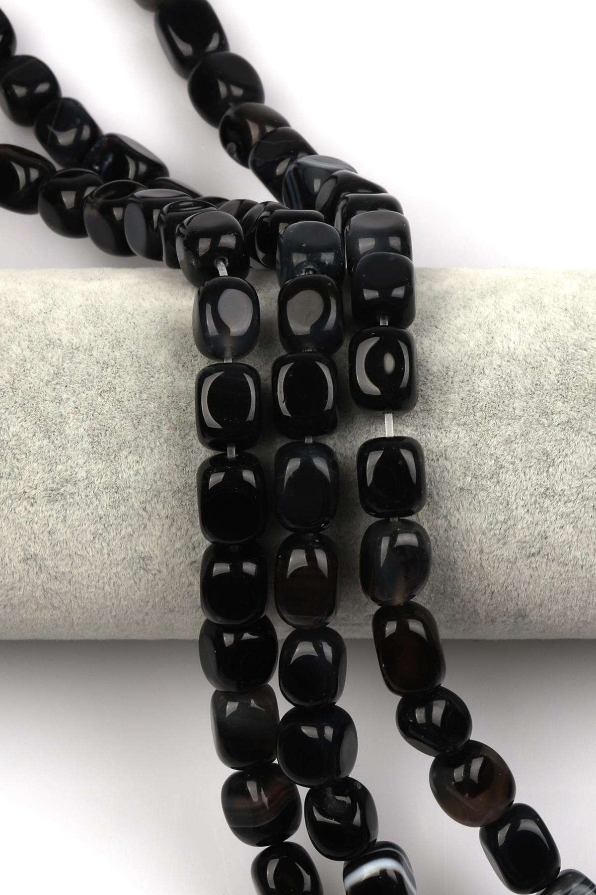 Akik Doğal Taş Dizi 8 x 12 mm Şekilsiz Kesim