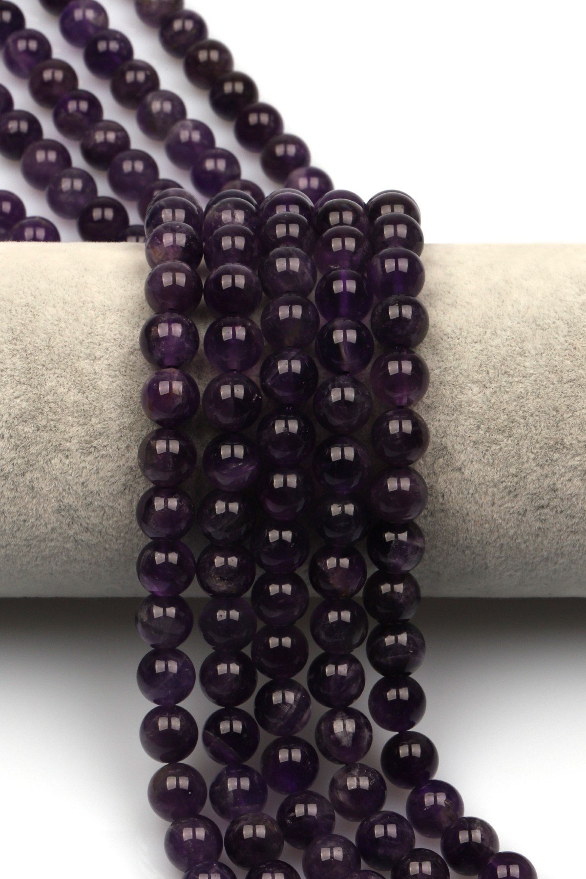 Ametist Doğal Taş Dizi 8 mm Küre Kesim - DZ-0968