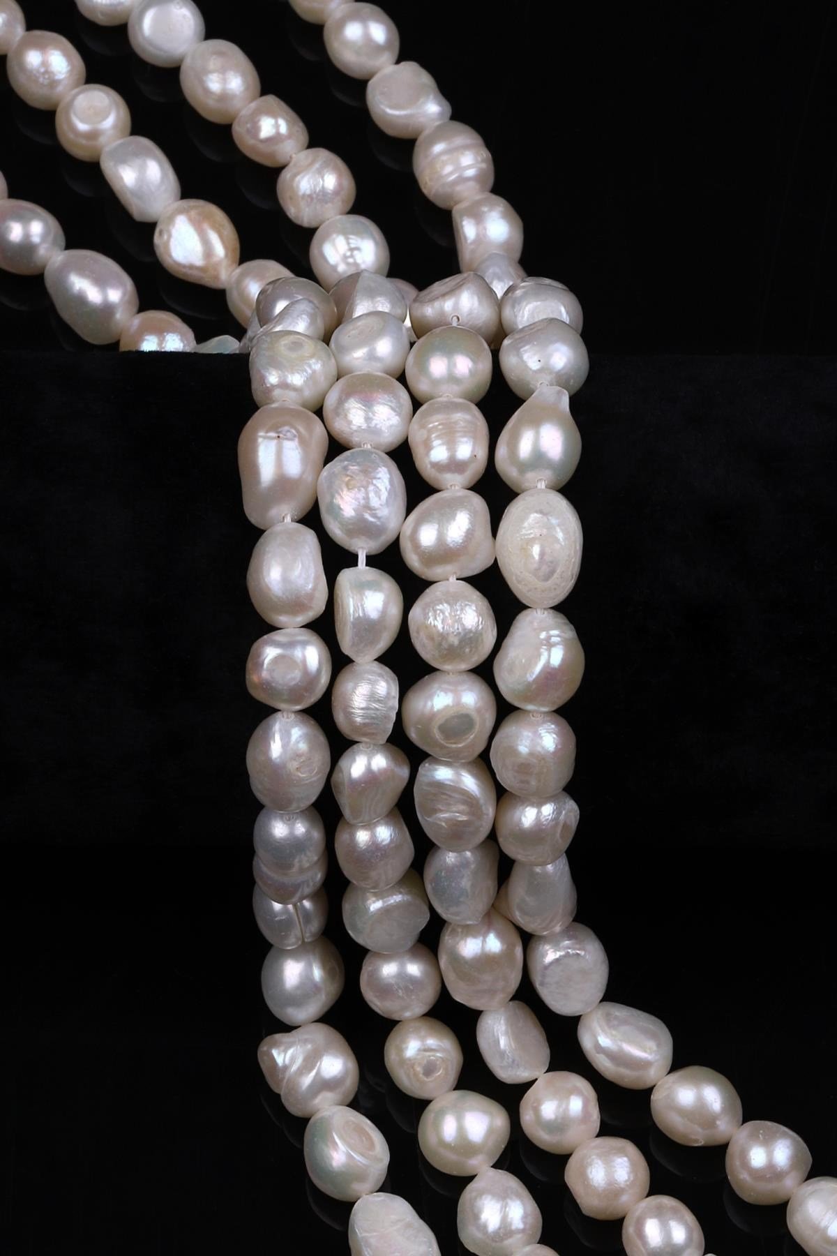 Amorf İnci Doğal Taş Dizi 9 x 10 mm Şekilsiz Kesim