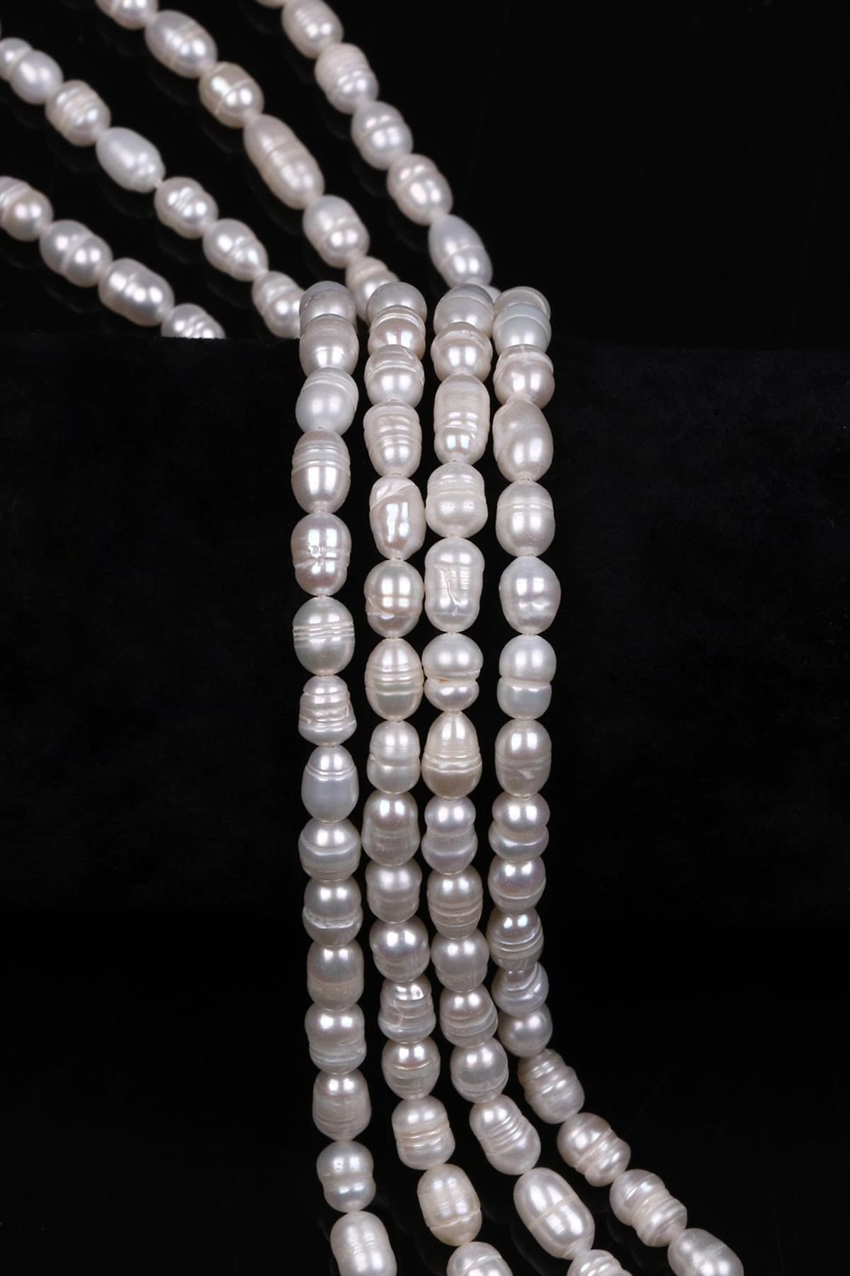 Arpa İnci Doğal Taş Dizi 4 x 5 mm Şekilsiz Kesim