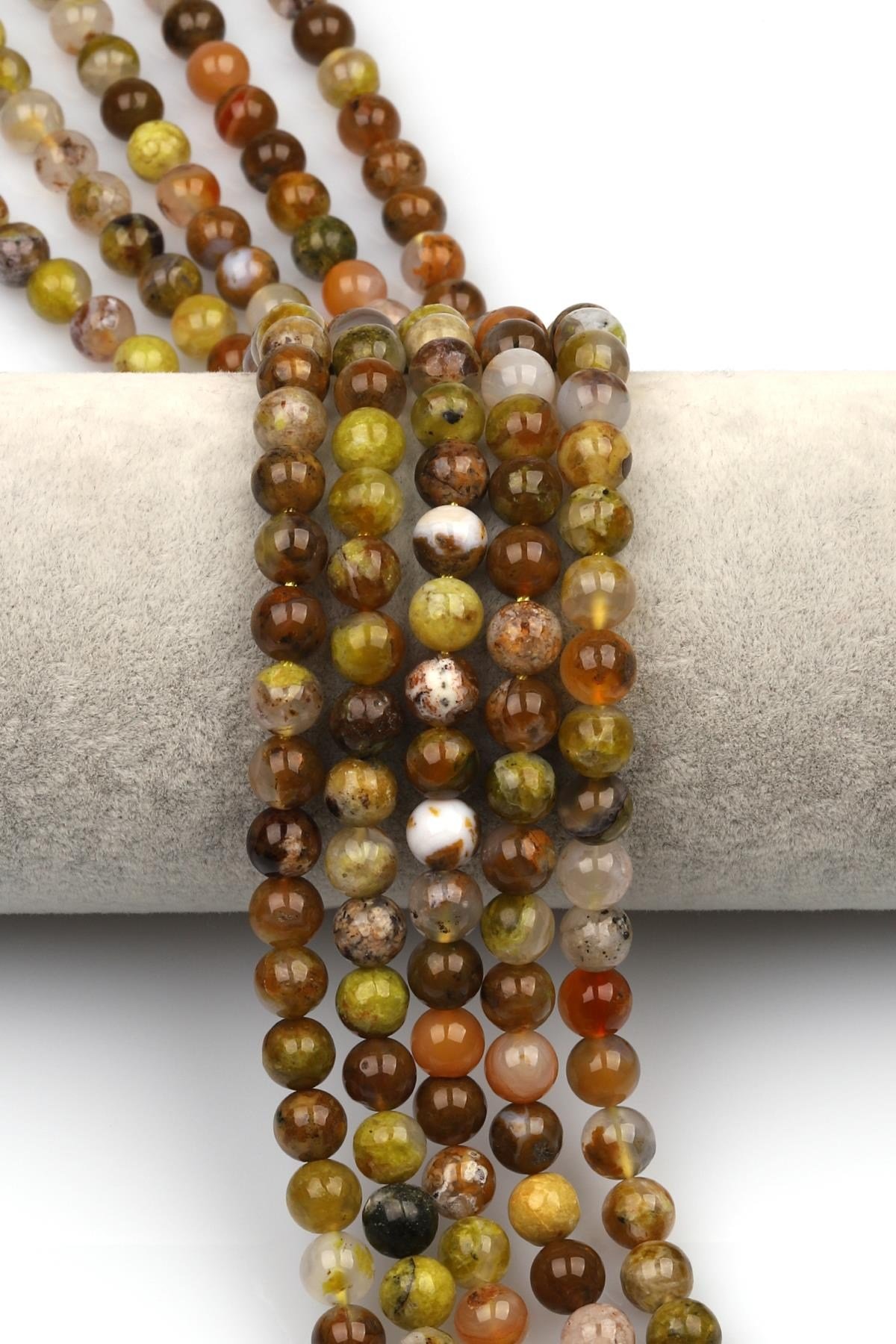 Avustralya Agate Opal Doğaltaş Dizi 6 mm Küre Kesim