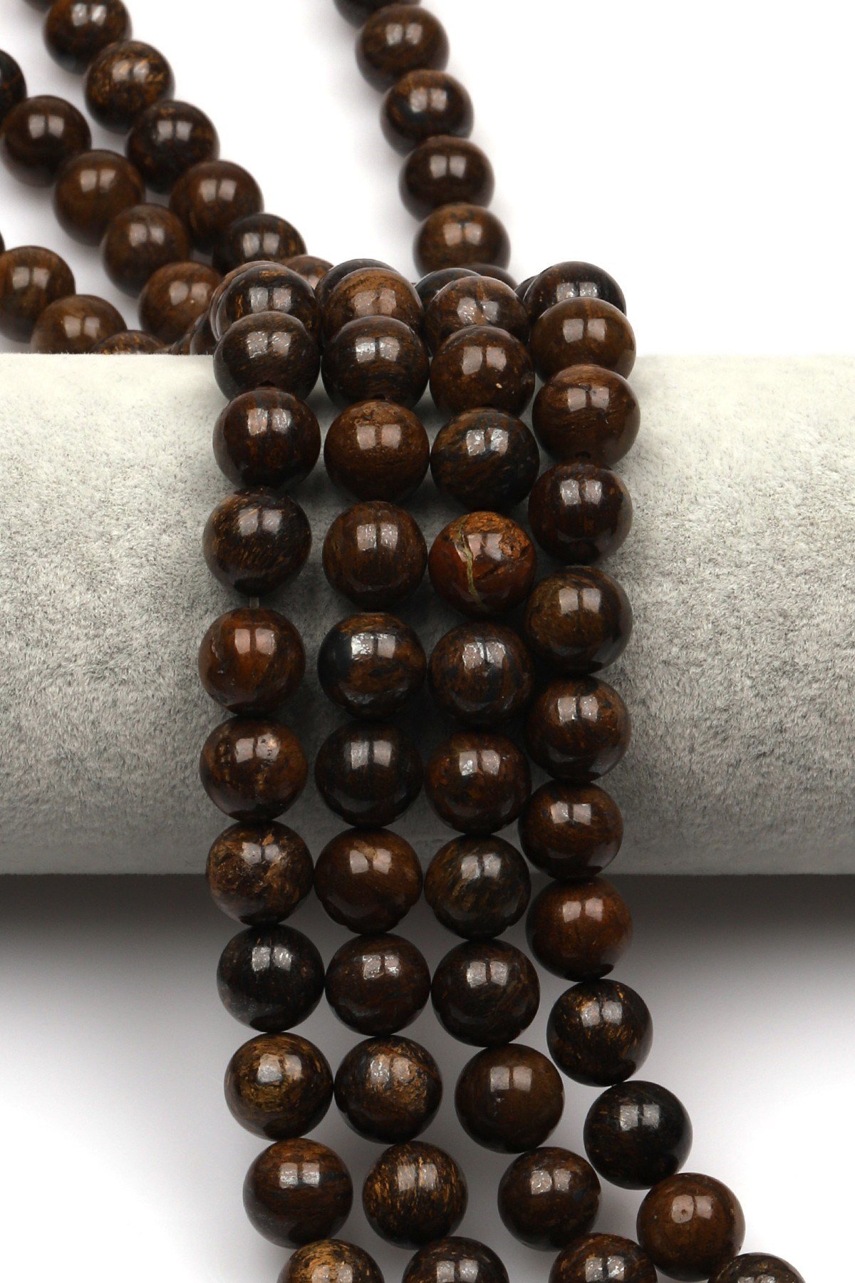 Bronzit Doğal Taş Dizi 10 mm Küre Kesim - DZ-0807