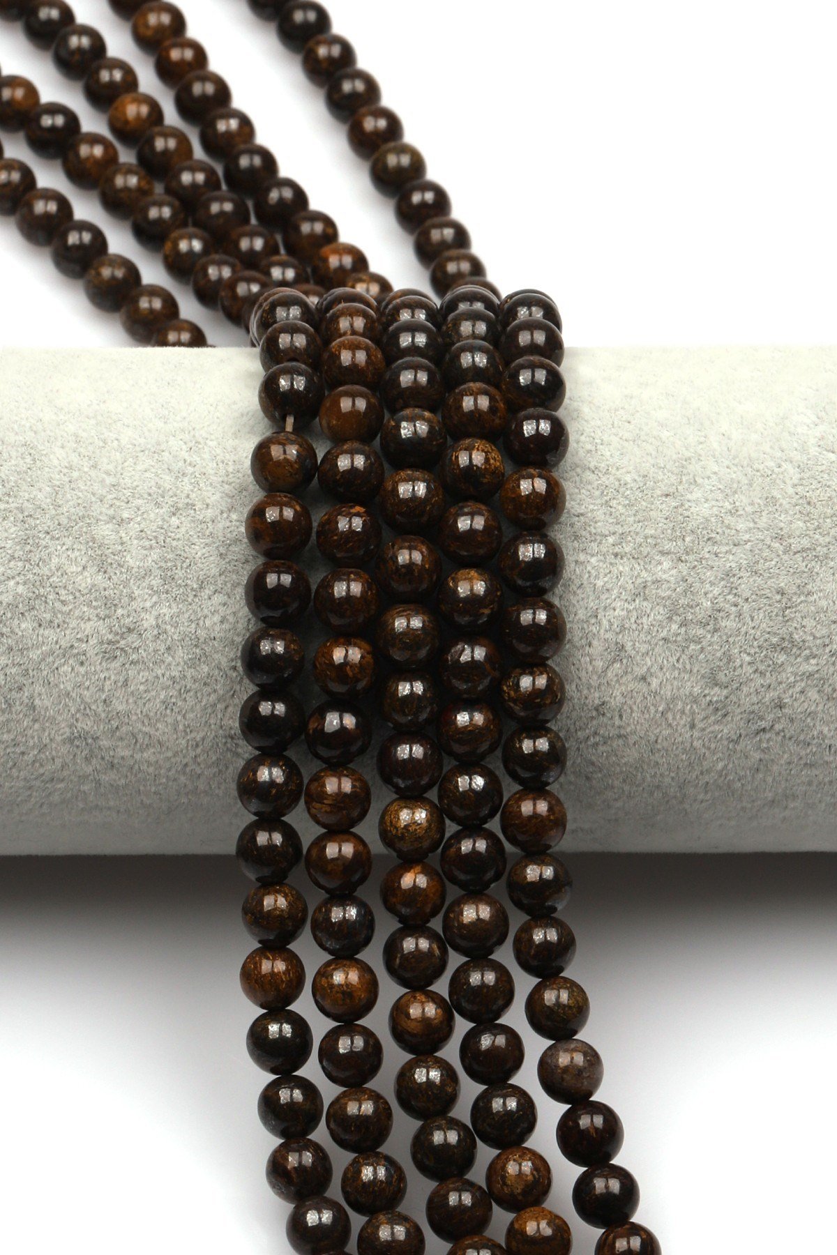 Bronzit Doğal Taş Dizi 6 mm Küre Kesim - DZ-0820
