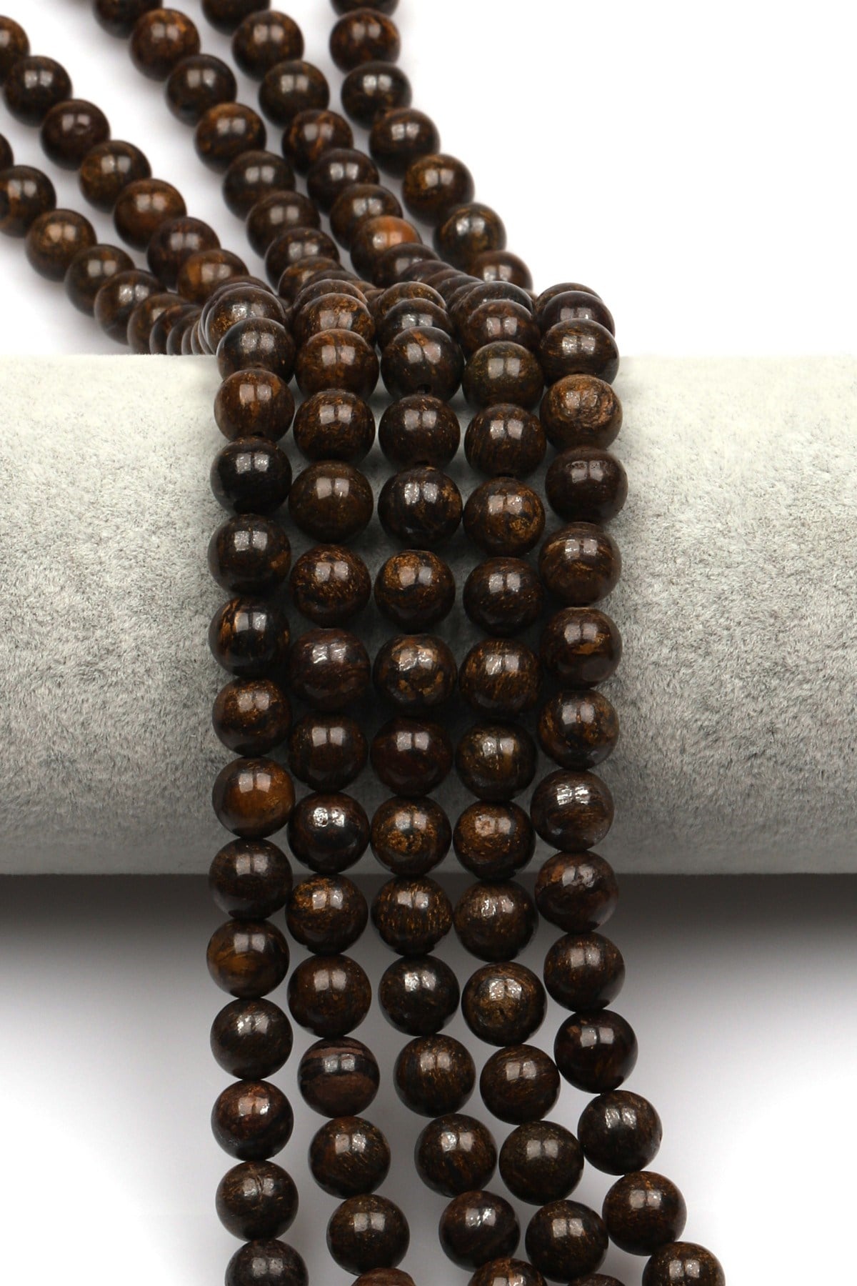 Bronzit Doğal Taş Dizi 8 mm Küre Kesim - DZ-0822