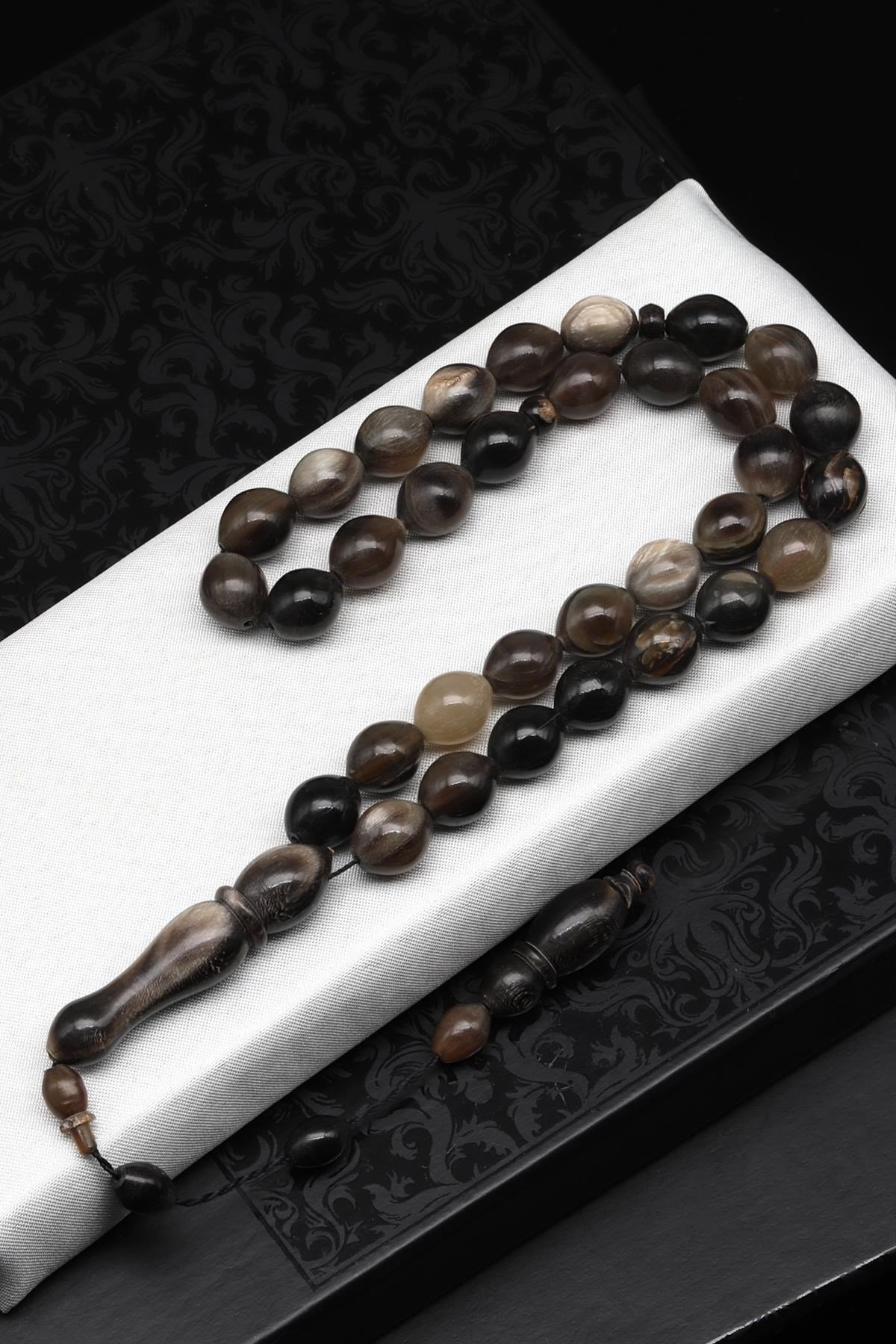 Bufalo Boynuzu Tesbih 10 x 12 mm Beyzi Kesim