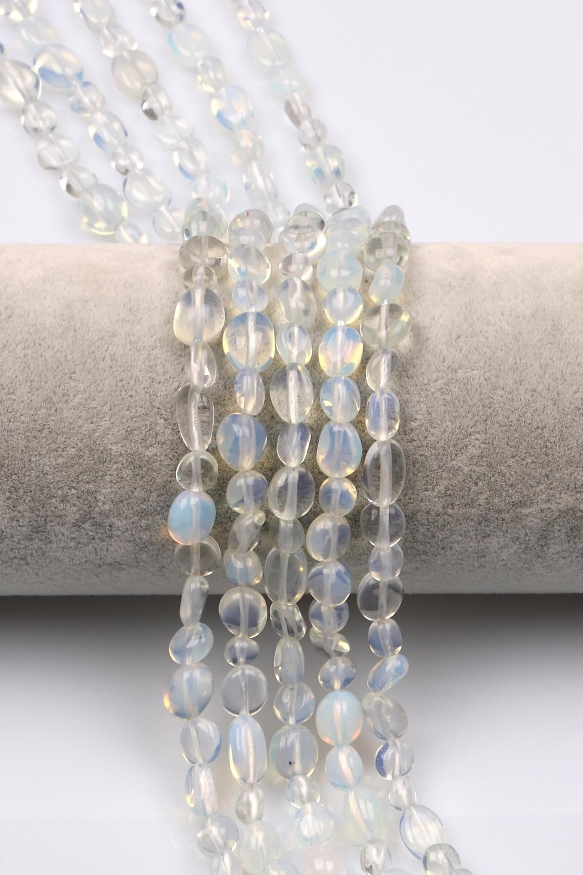 Cam Opal Dizi 6 x 8 mm Mercimek Kesim