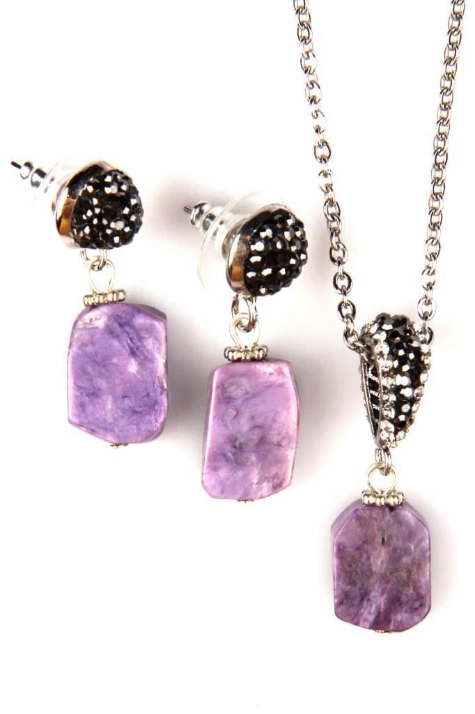 Çeroit Doğal Taş Kolye – Küpe Set